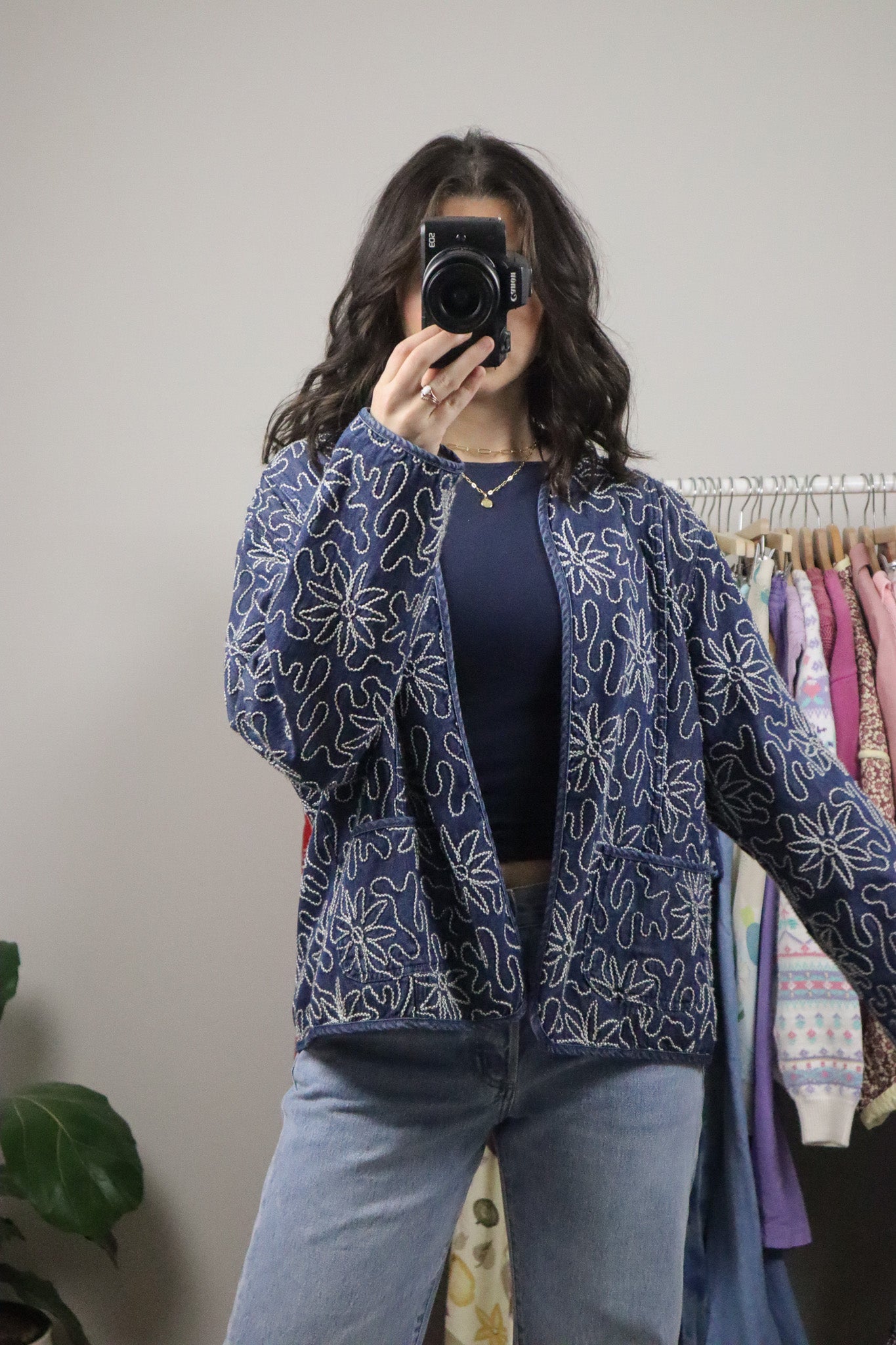 Vintage x Denim Textured Jacket (M)
