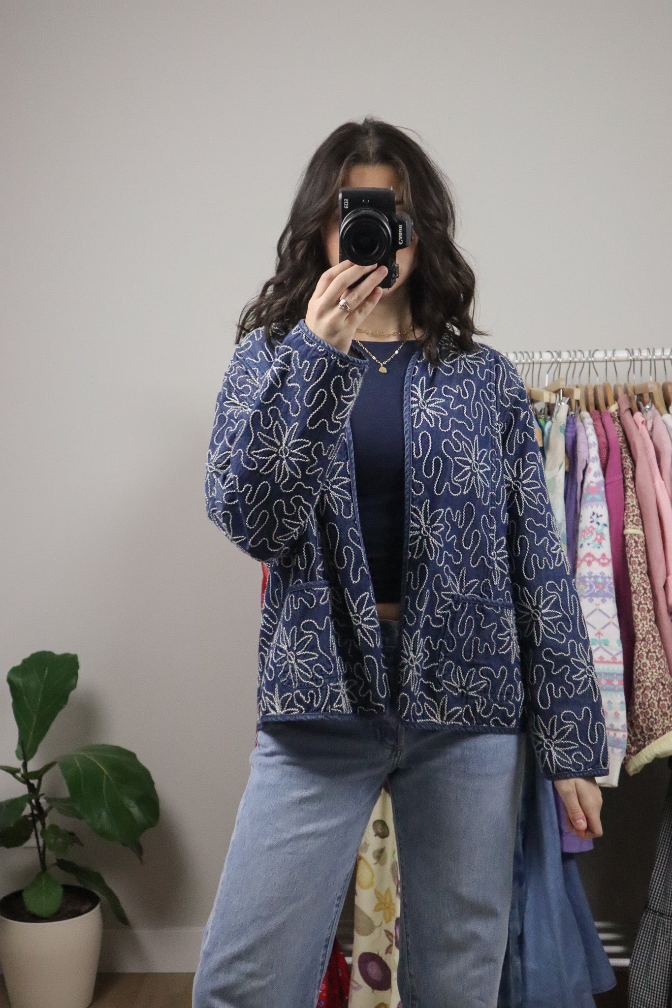 Vintage x Denim Textured Jacket (M)