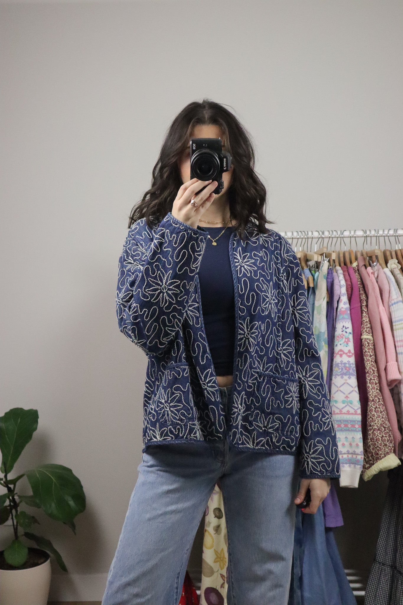 Vintage x Denim Textured Jacket (M)