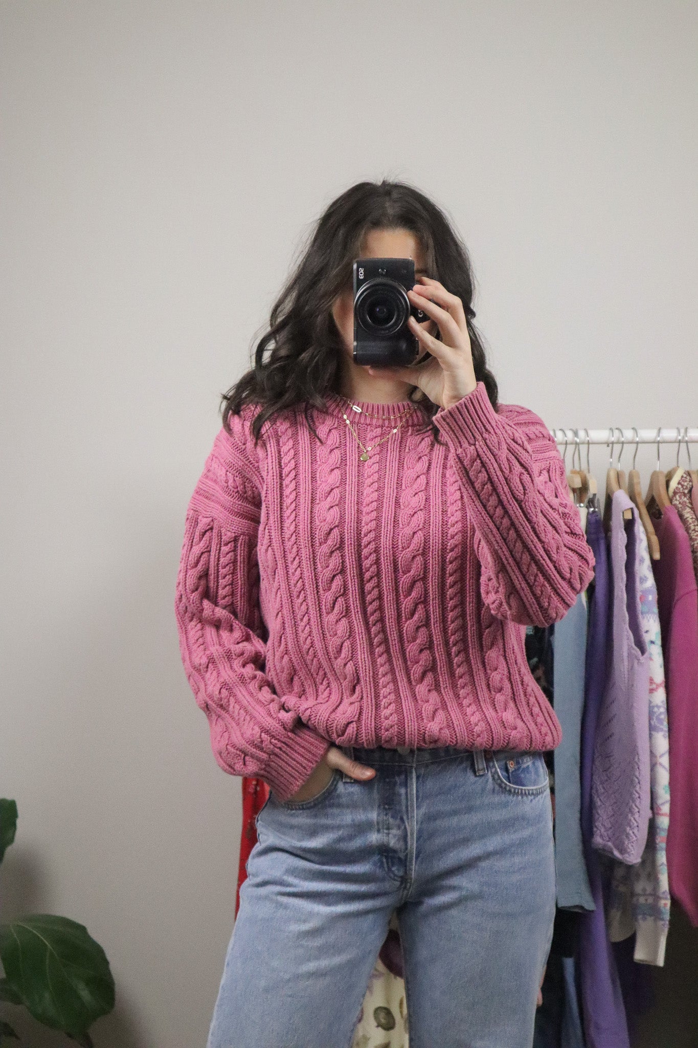 Vintage x Cotton Chunky Knit Sweater (M)