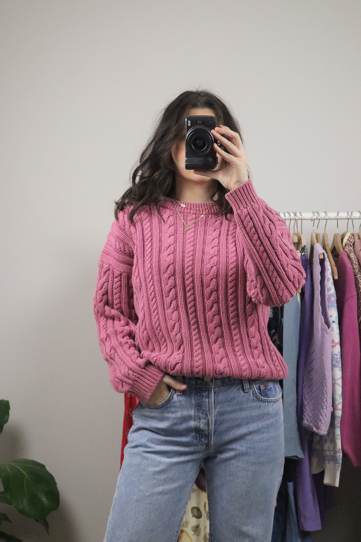 Vintage x Cotton Chunky Knit Sweater (M)