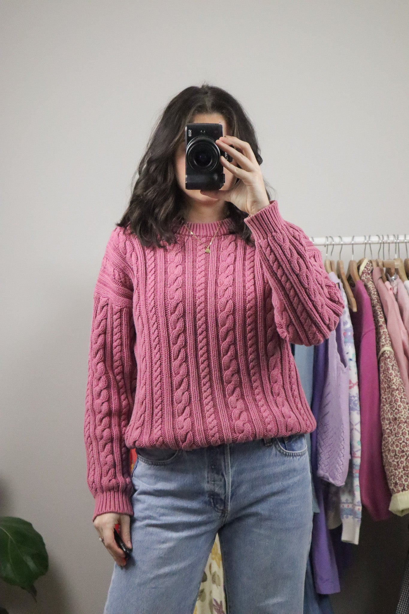 Vintage x Cotton Chunky Knit Sweater (M)