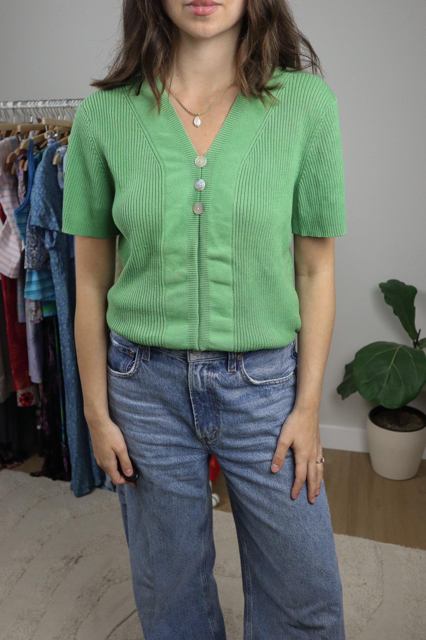 Vintage x Cotton Short-Sleeve Knit (M)