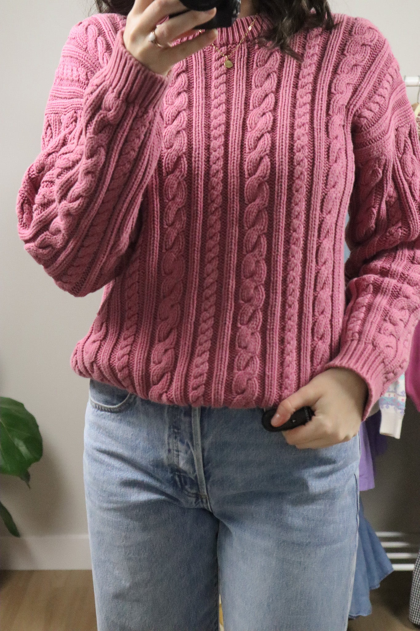 Vintage x Cotton Chunky Knit Sweater (M)