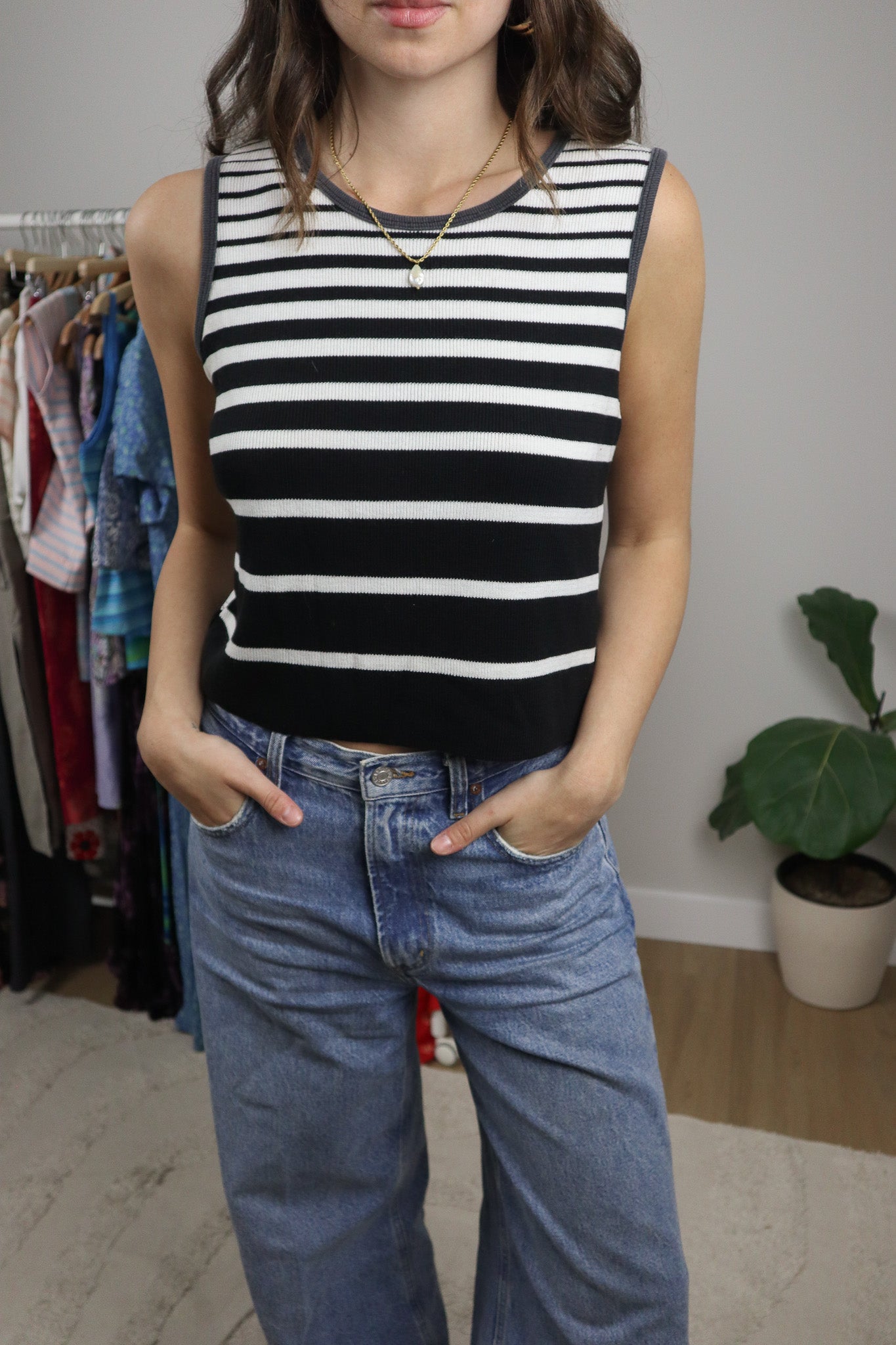 Vintage x Striped Tank Top (Ml/L)