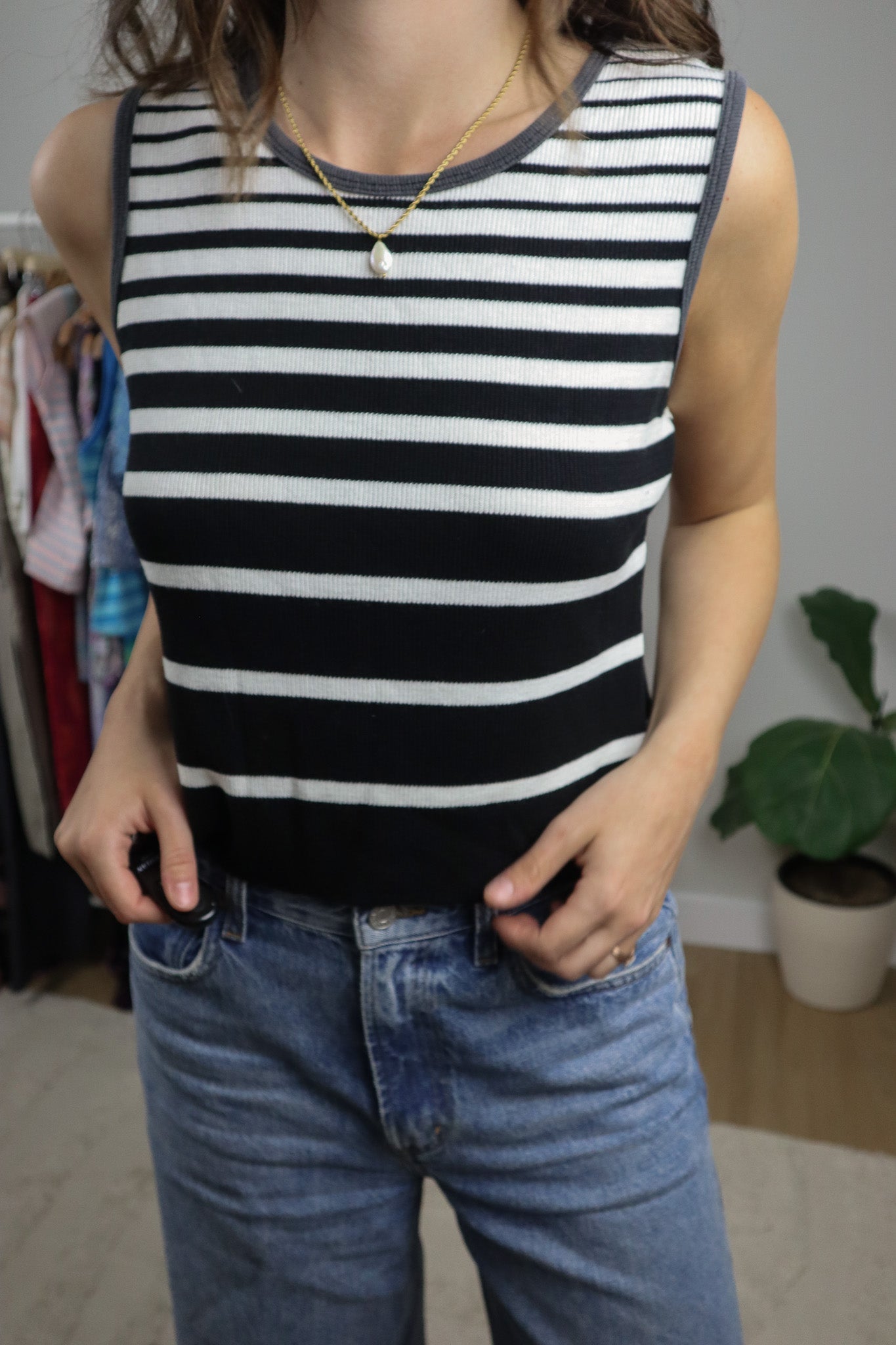 Vintage x Striped Tank Top (Ml/L)