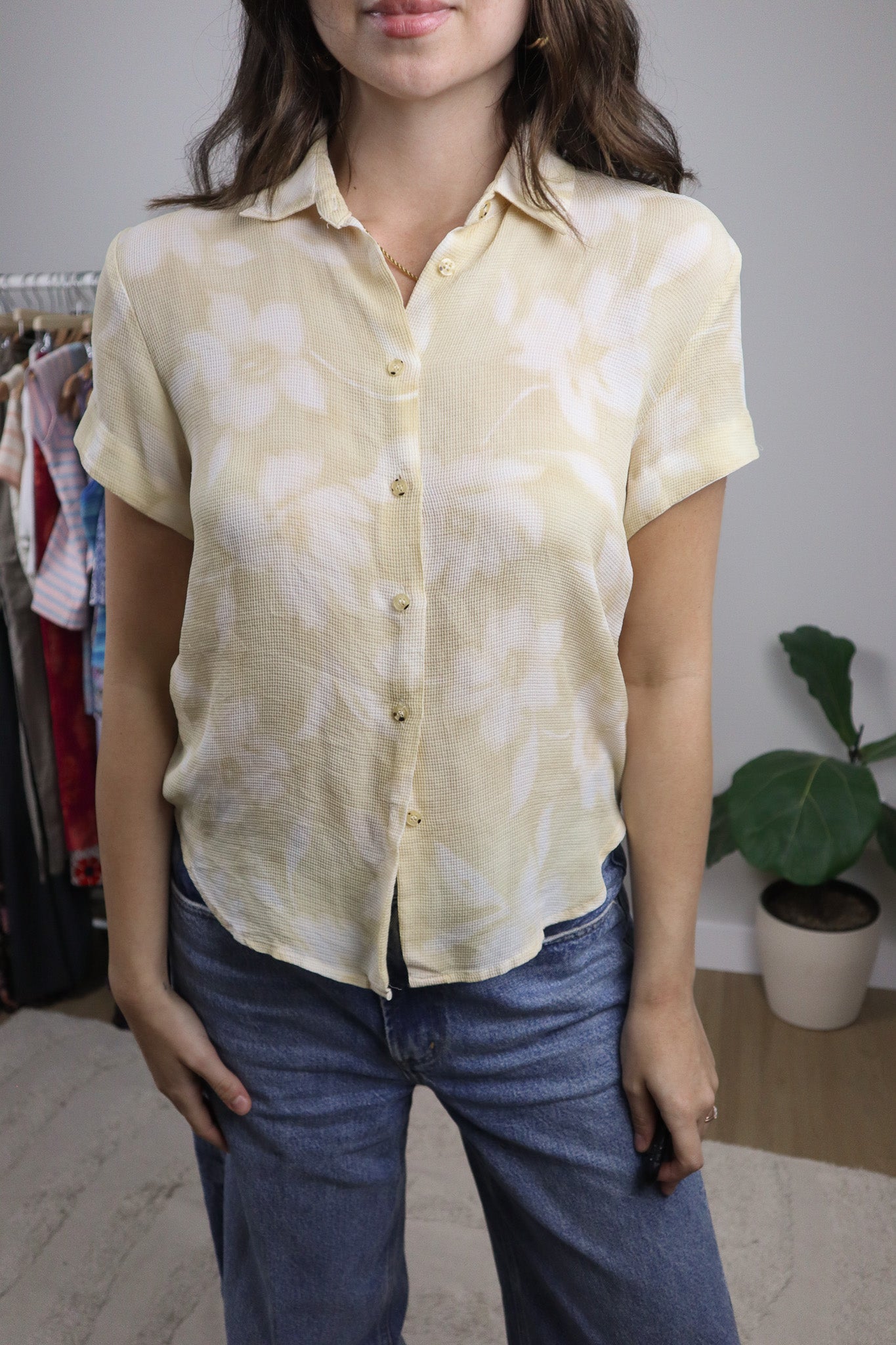 Vintage x Silk Floral Button Up (S)