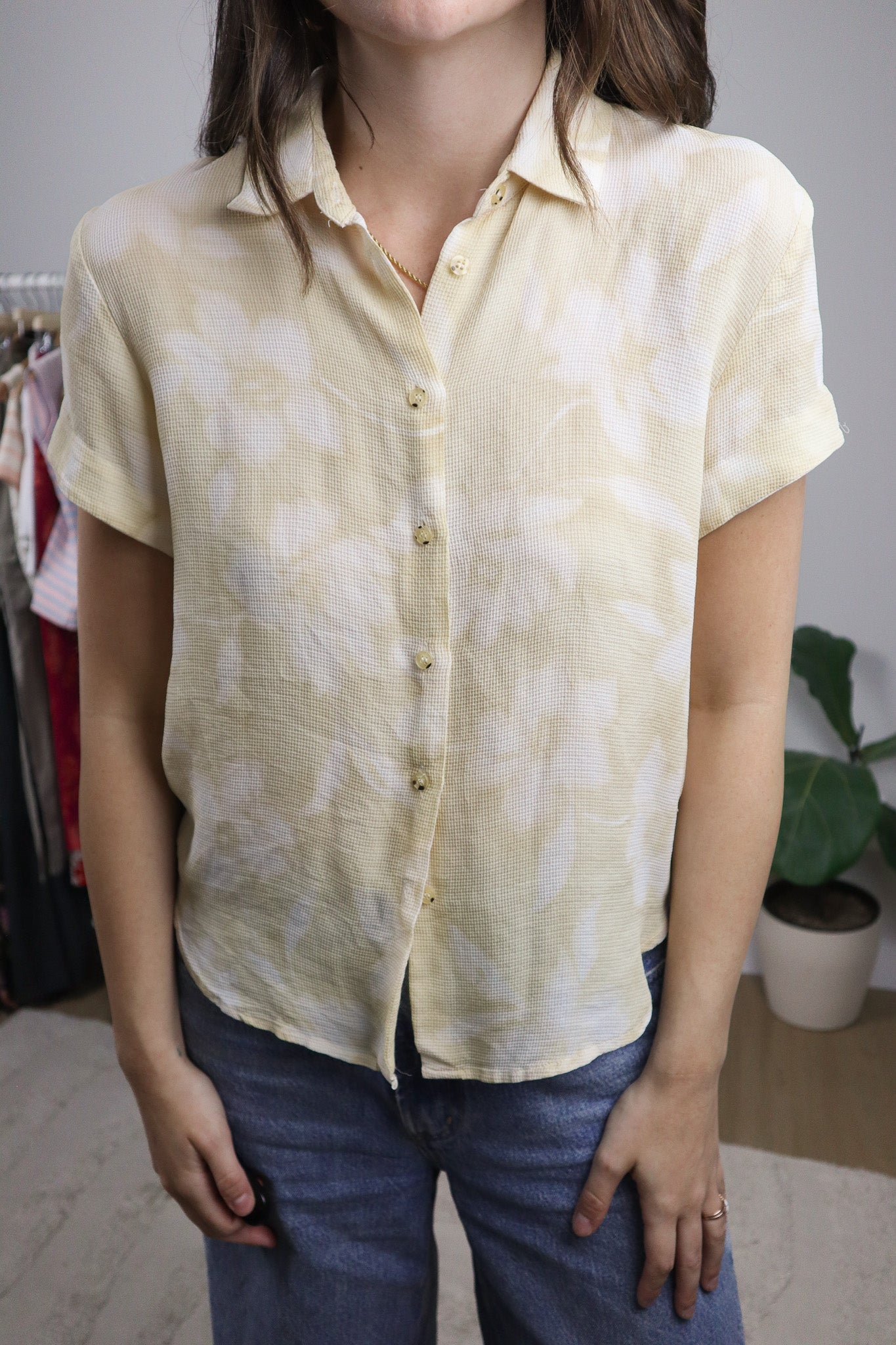 Vintage x Silk Floral Button Up (S)