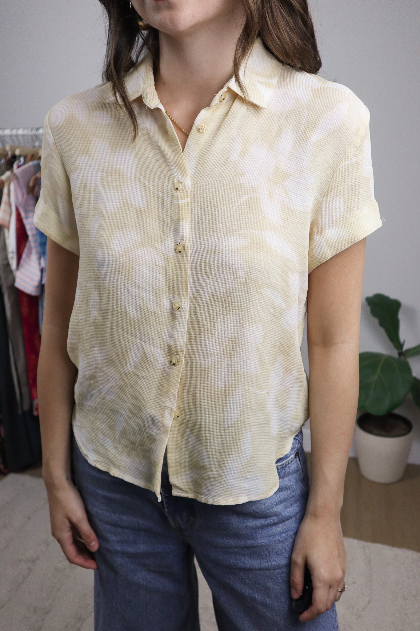 Vintage x Silk Floral Button Up (S)