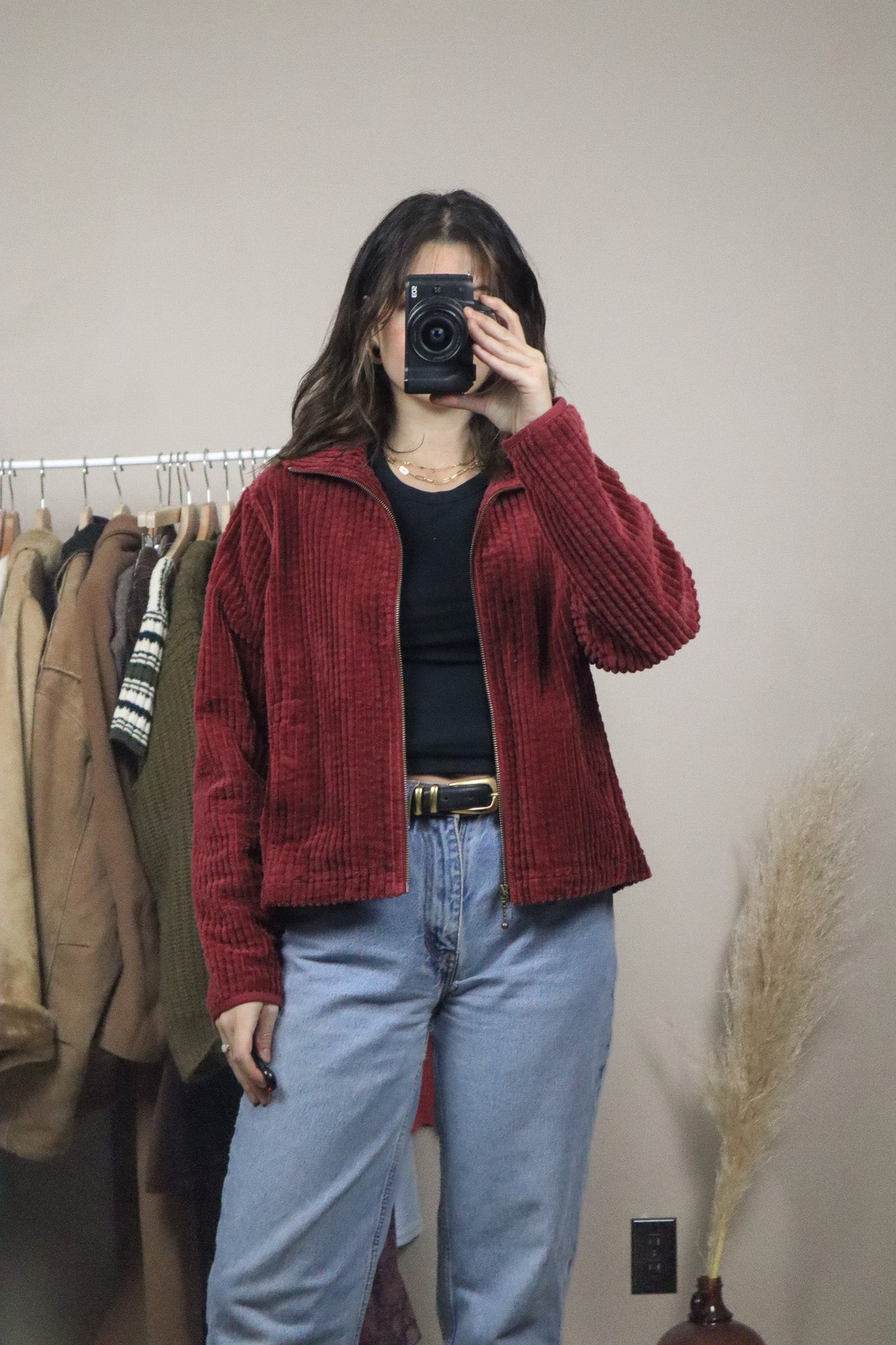 Vintage x Corduroy Cropped Jacket (M)