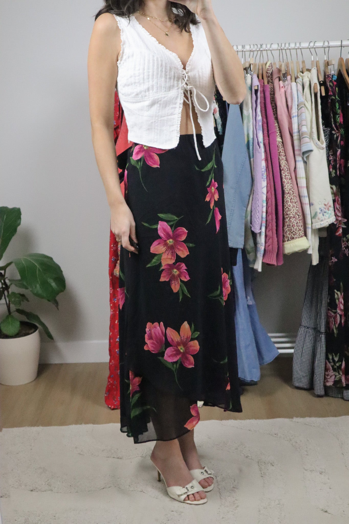 Vintage x Floral Maxi Skirt (14/16)