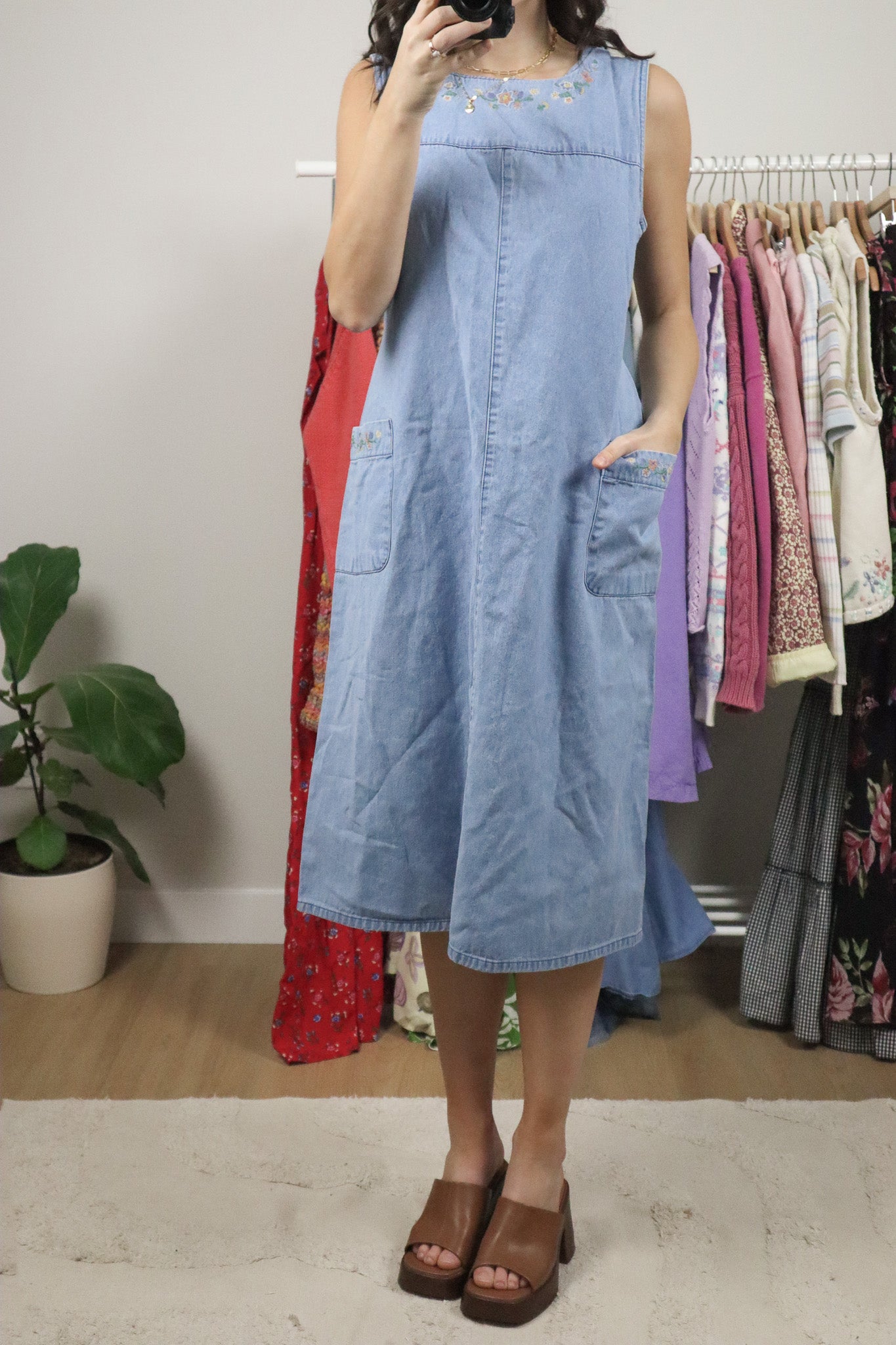 Vintage x Denim Floral Maxi Dress (10)