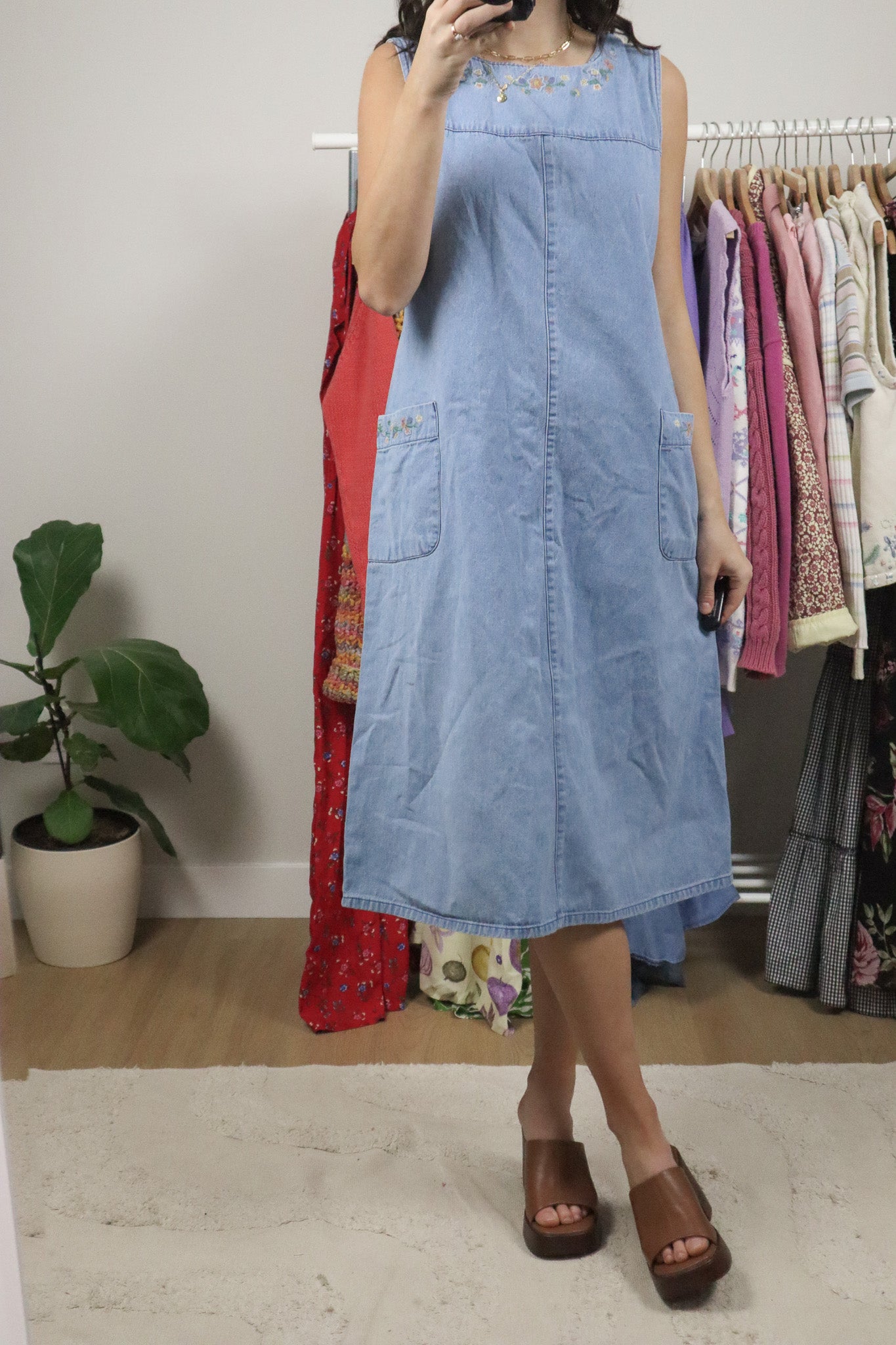 Vintage x Denim Floral Maxi Dress (10)