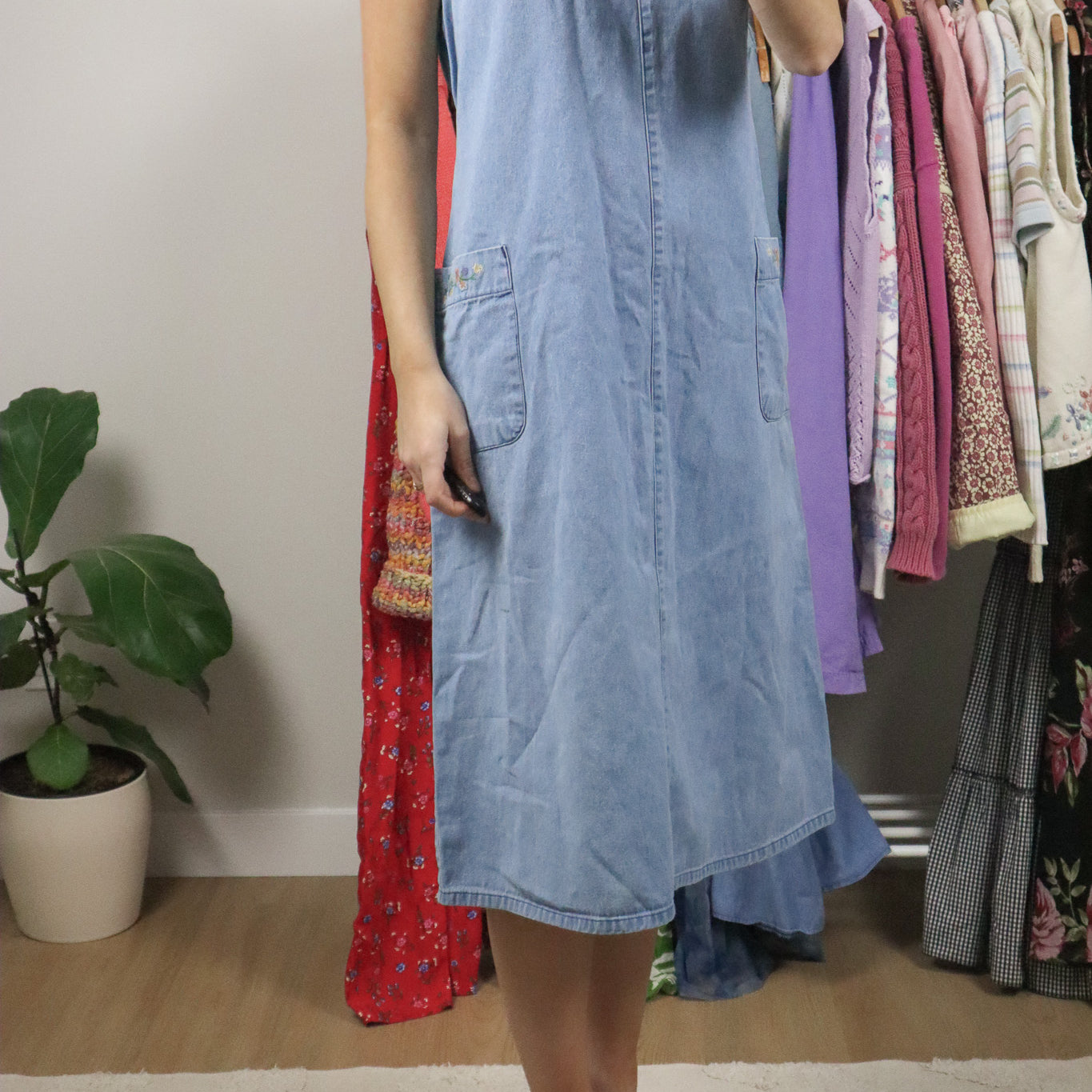 Vintage x Denim Floral Maxi Dress (10)