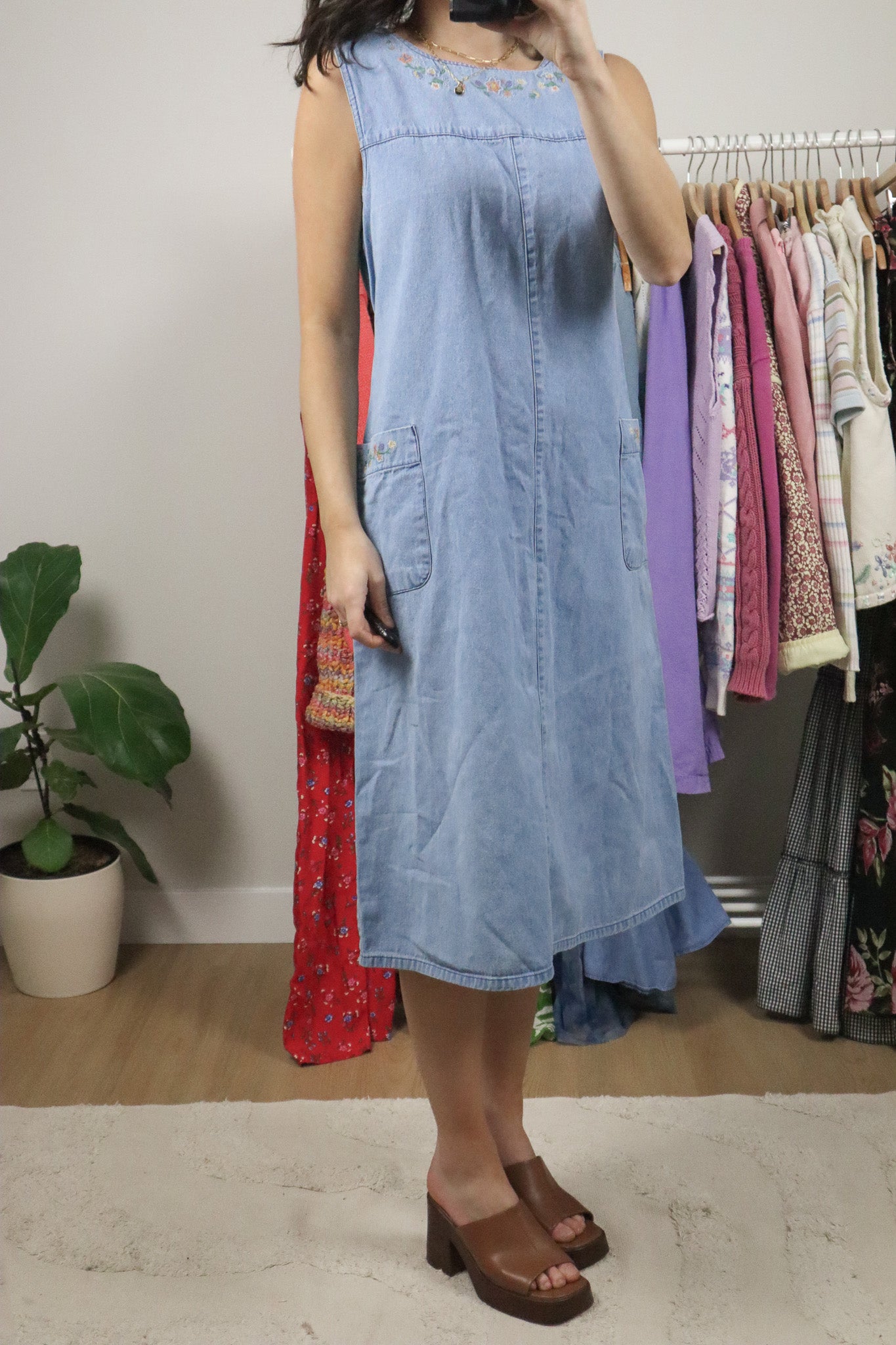 Vintage x Denim Floral Maxi Dress (10)
