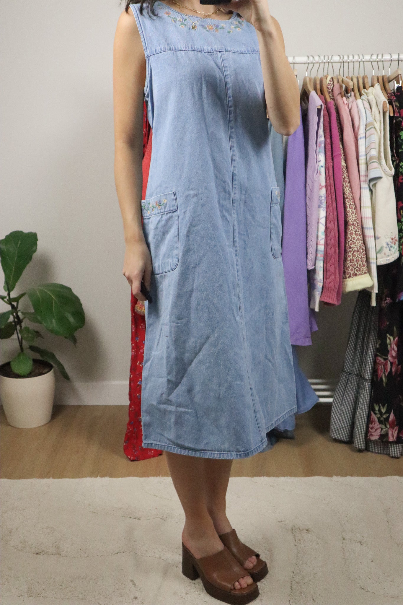 Vintage x Denim Floral Maxi Dress (10)