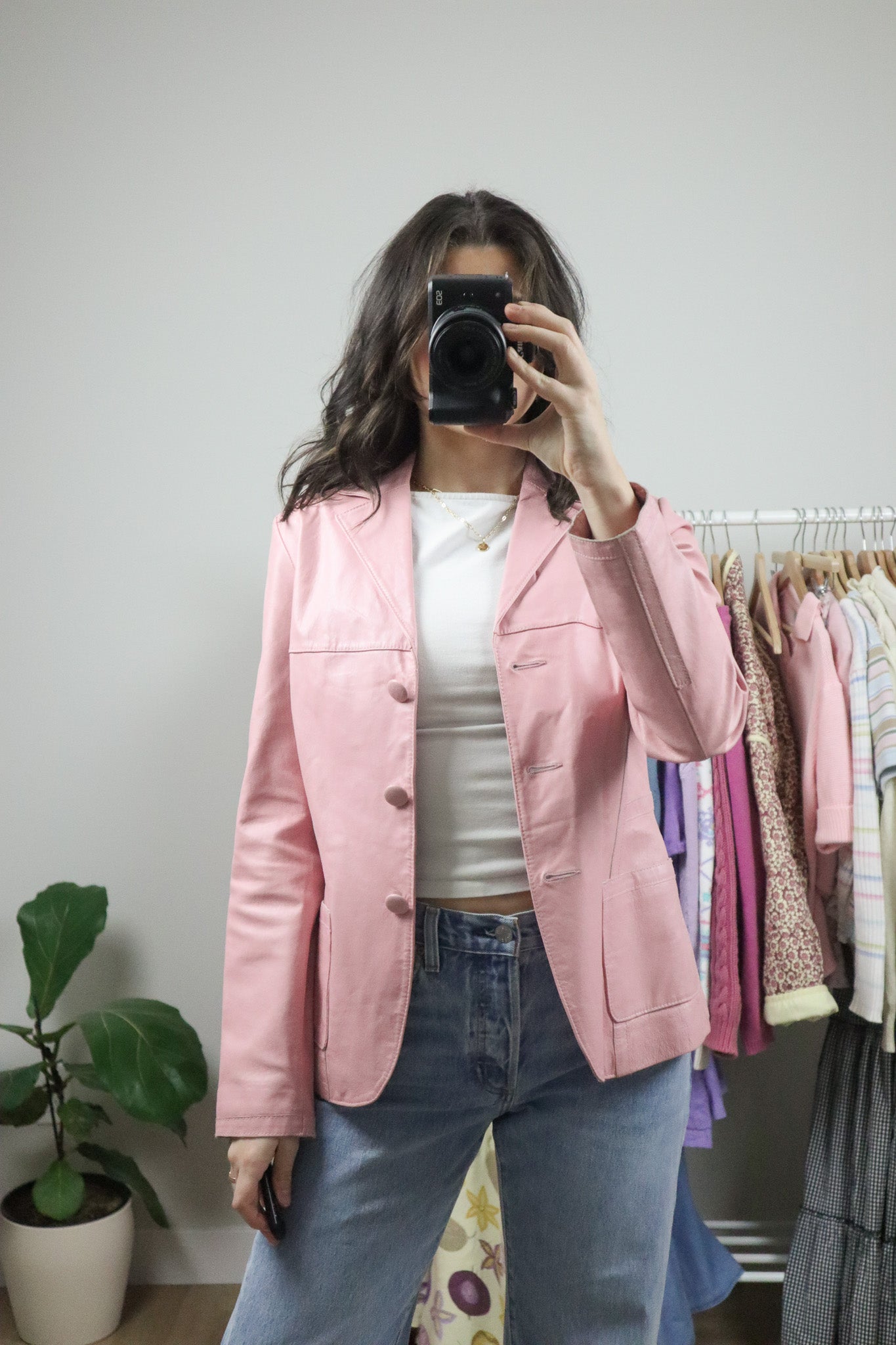 Vintage x Danier x Leather Blazer (XS)