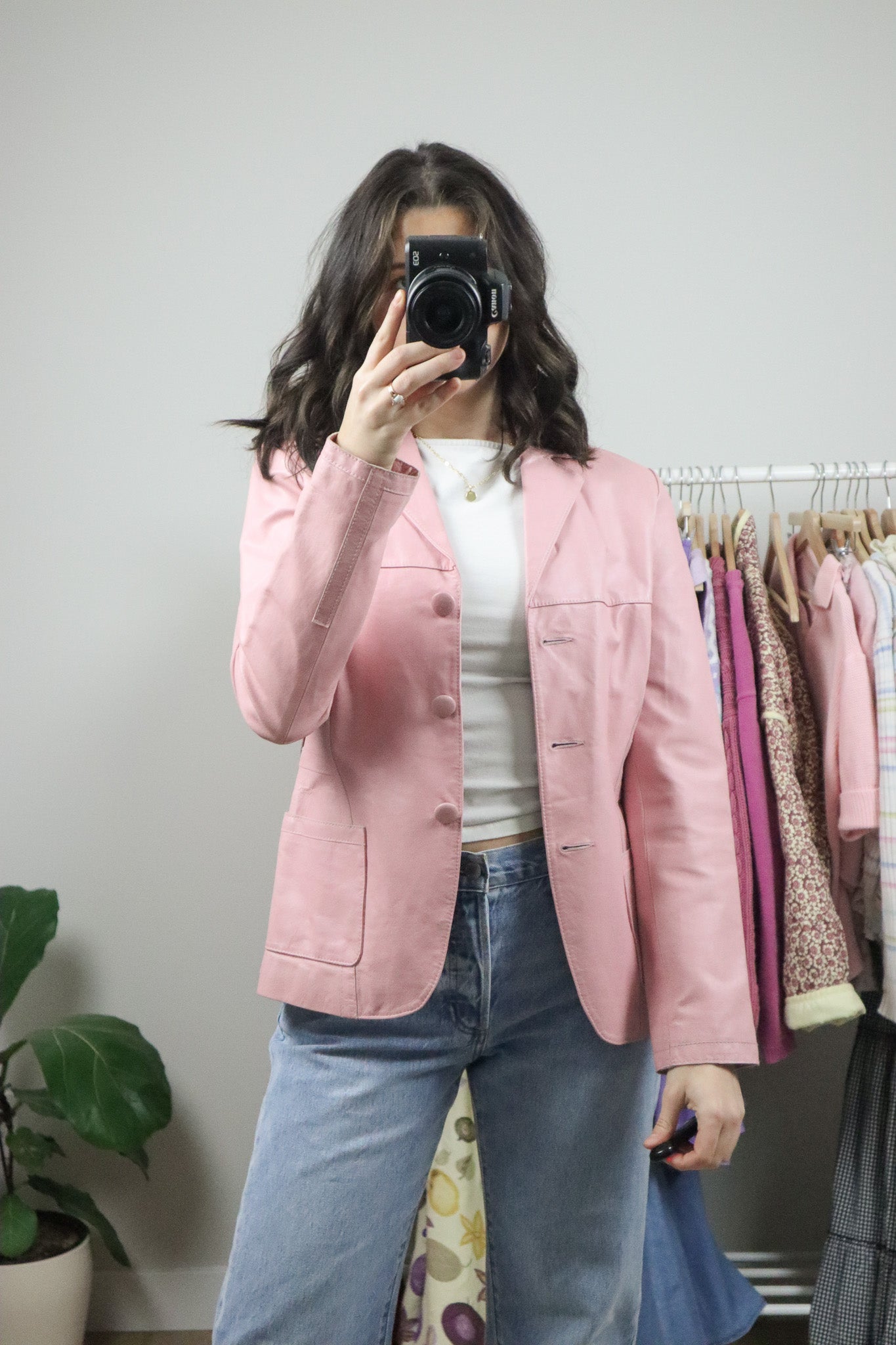 Vintage x Danier x Leather Blazer (XS)