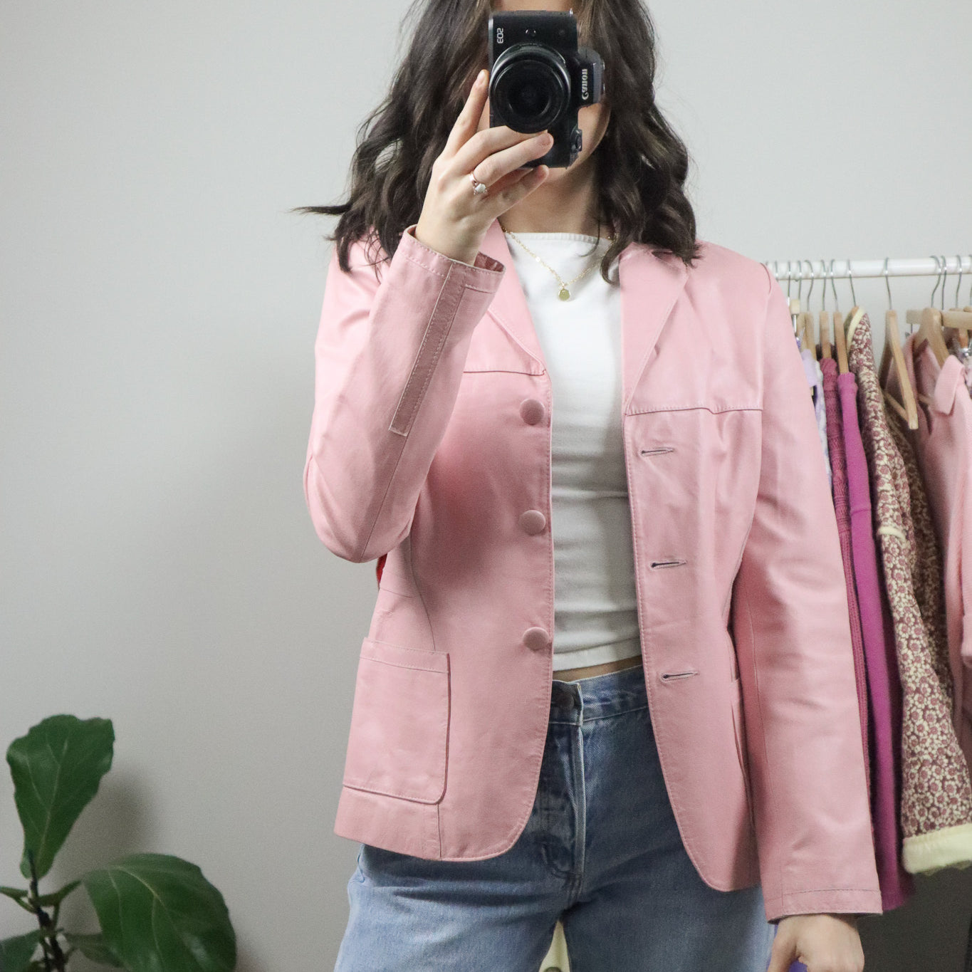 Vintage x Danier x Leather Blazer (XS)