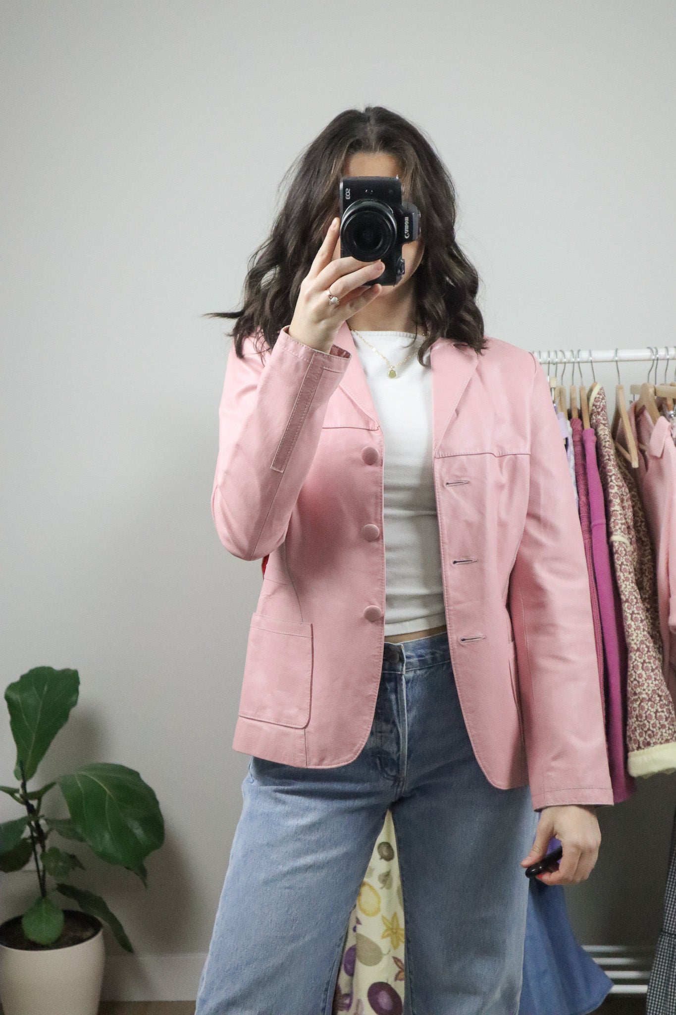 Vintage x Danier x Leather Blazer (XS)