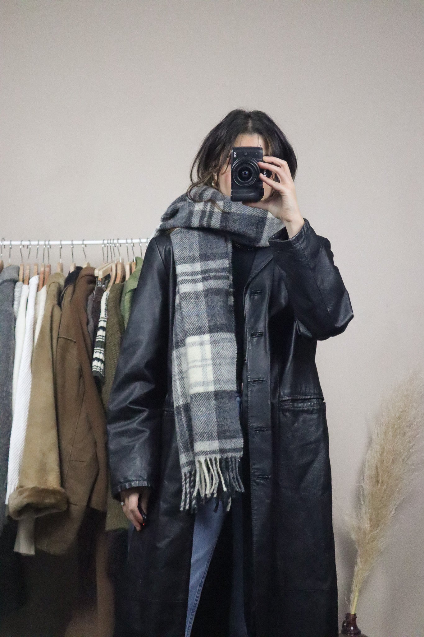 British Made x Vintage x Wool Plaid Chunky Scarf