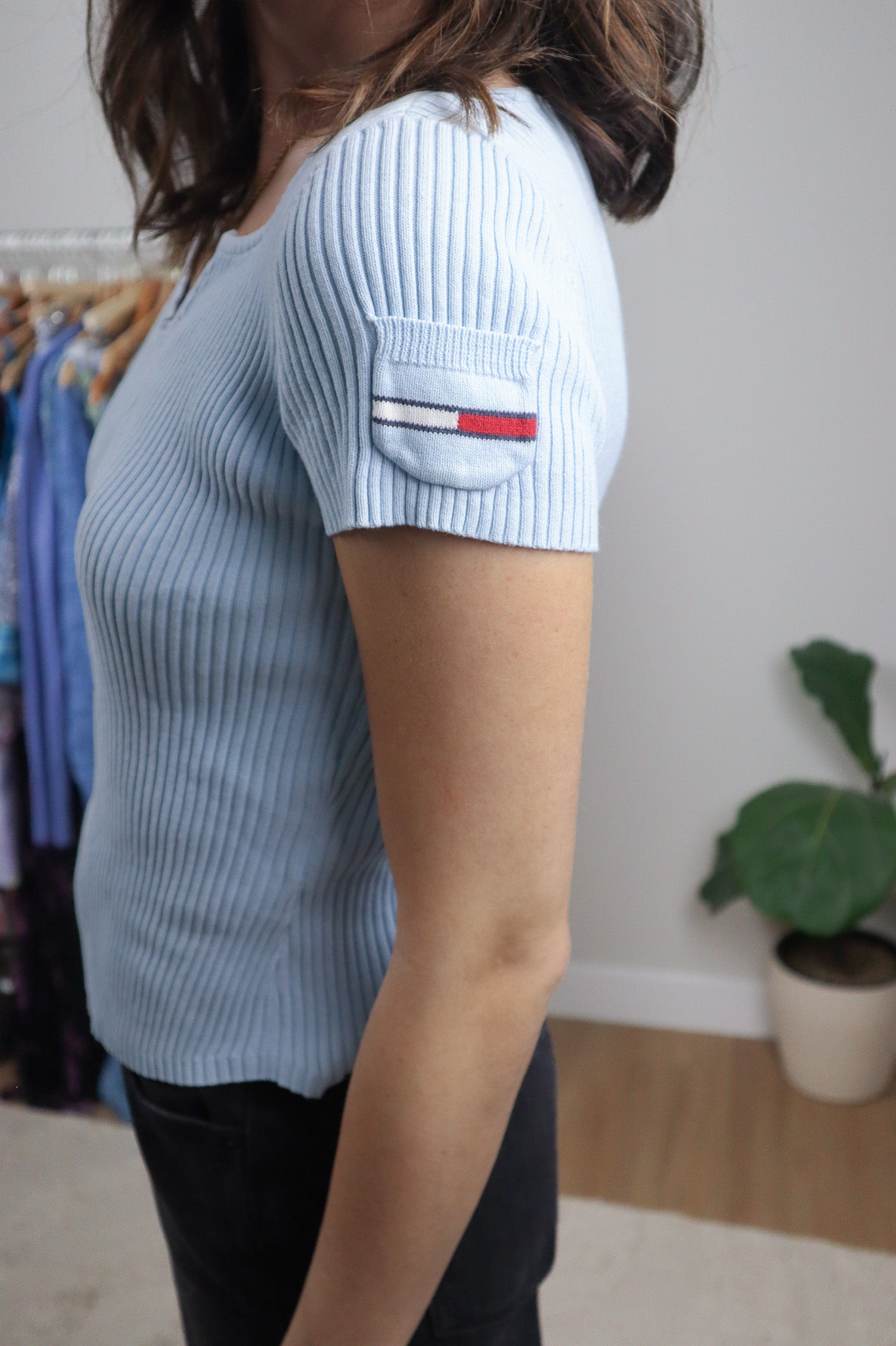 Vintage x Tommy Hilfiger x Ribbed T-Shirt (S)