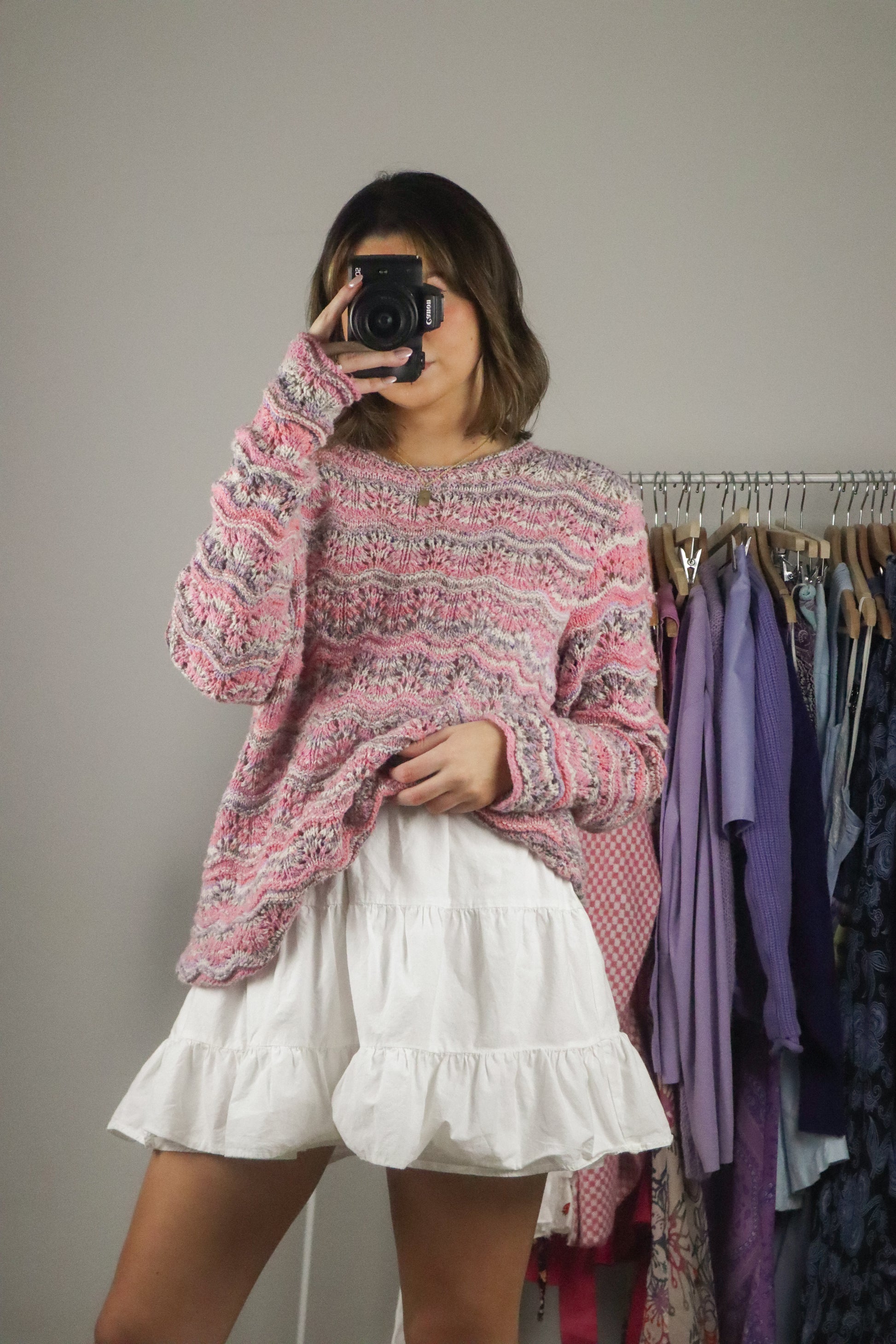 Handmade x Open Knit Multi-Colour Sweater (M)