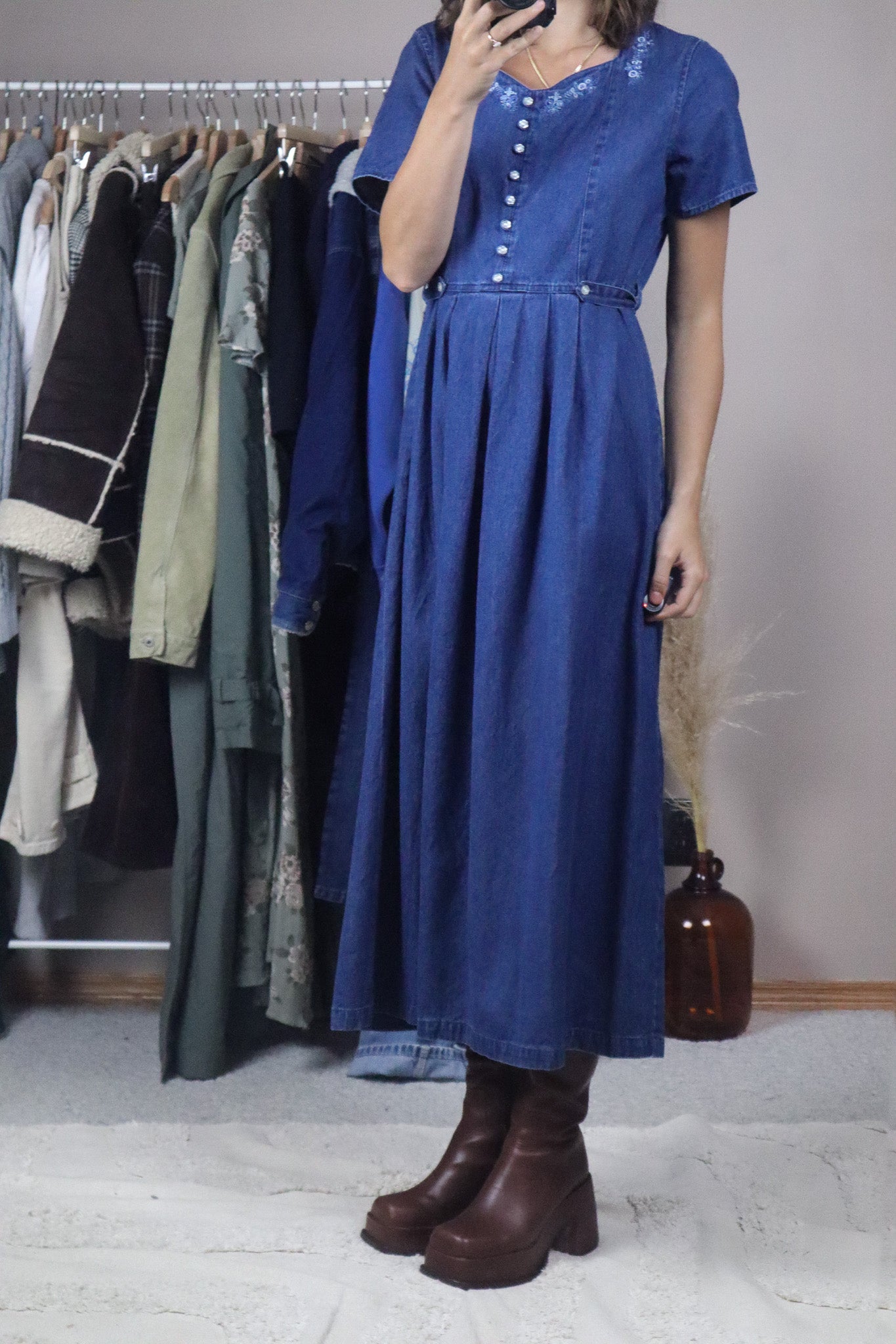 Vintage x Denim Maxi Dress (8)