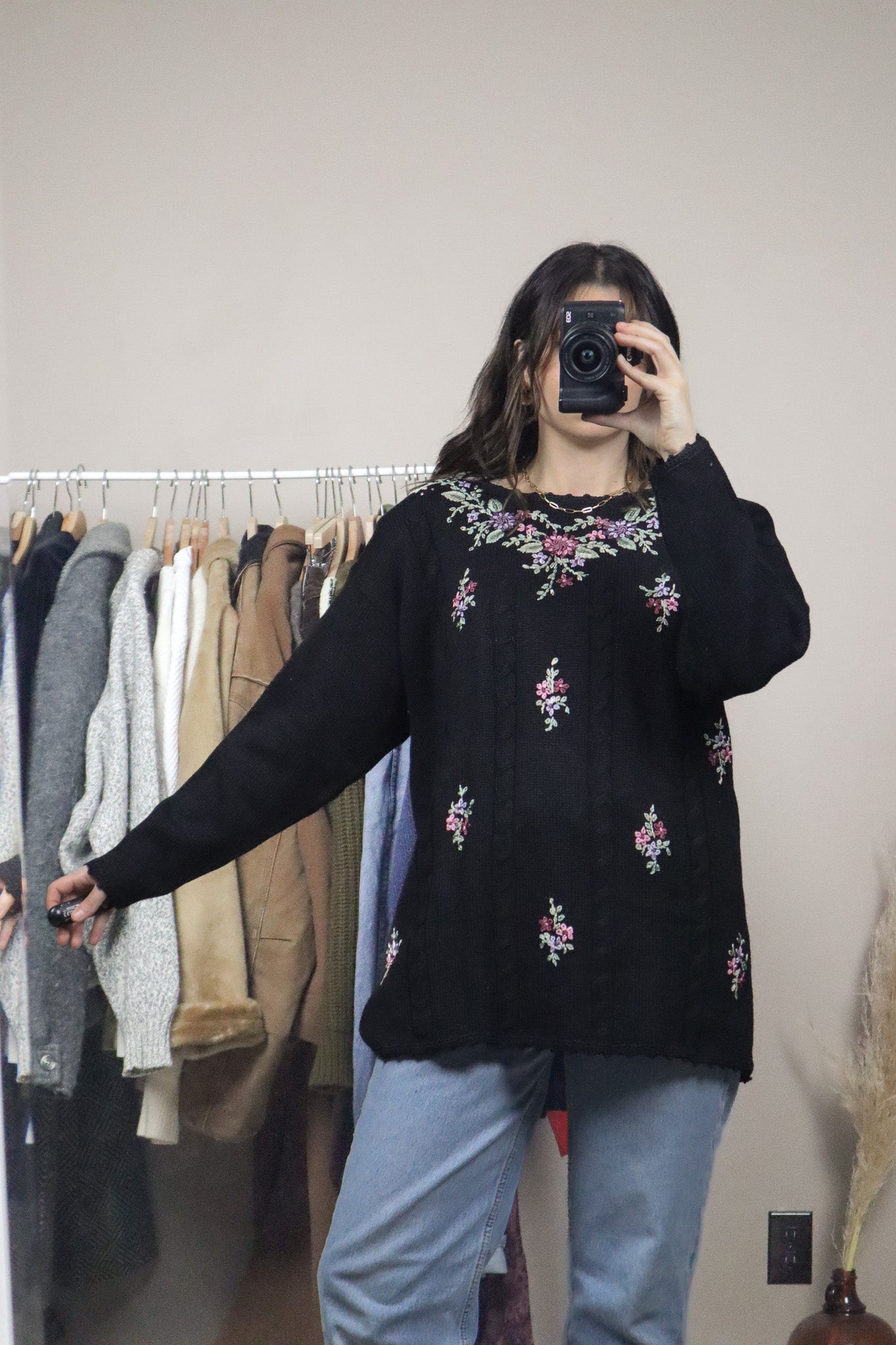 Vintage x Deadstock x Knit Embroidered Sweater (M/L)