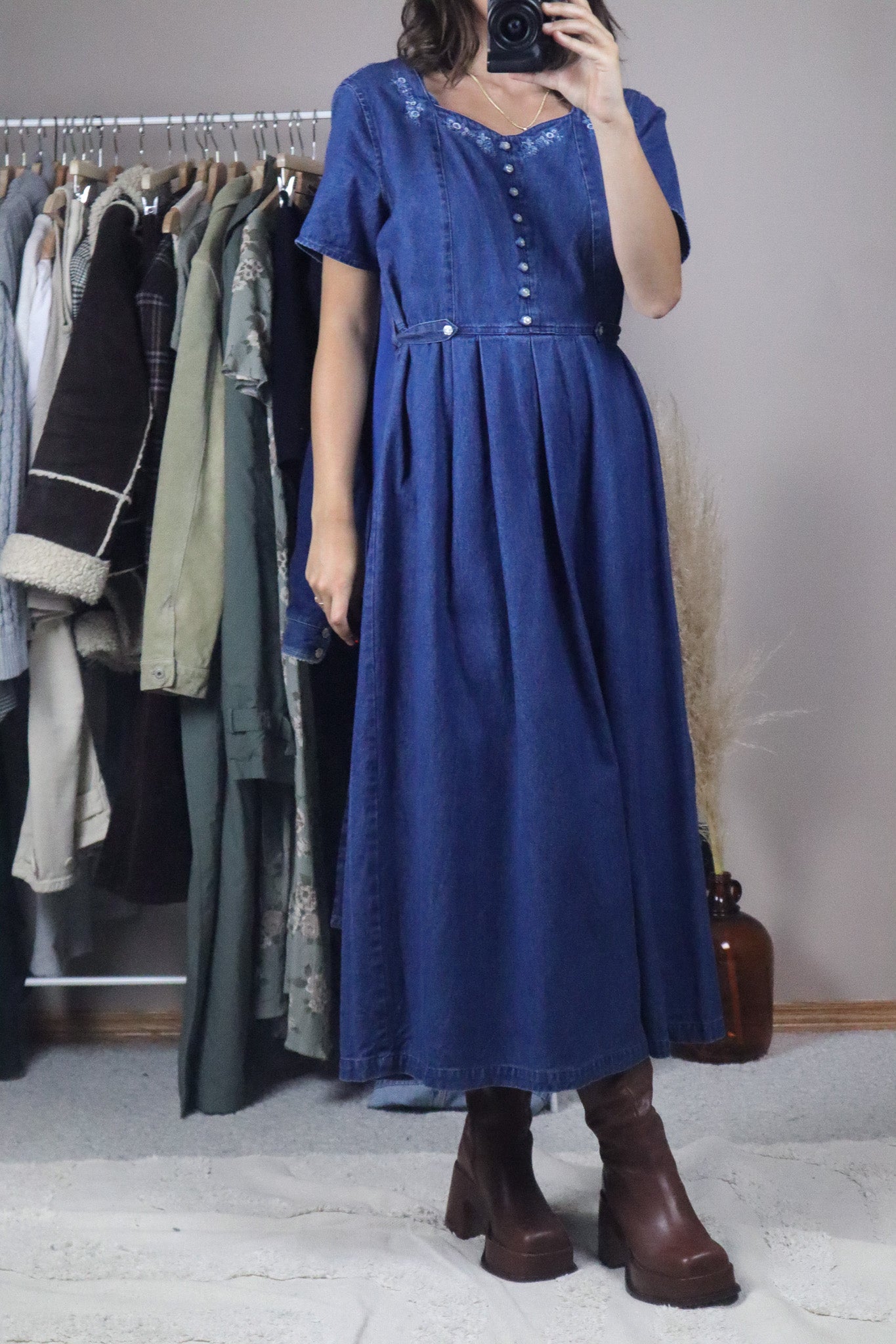 Vintage x Denim Maxi Dress (8)