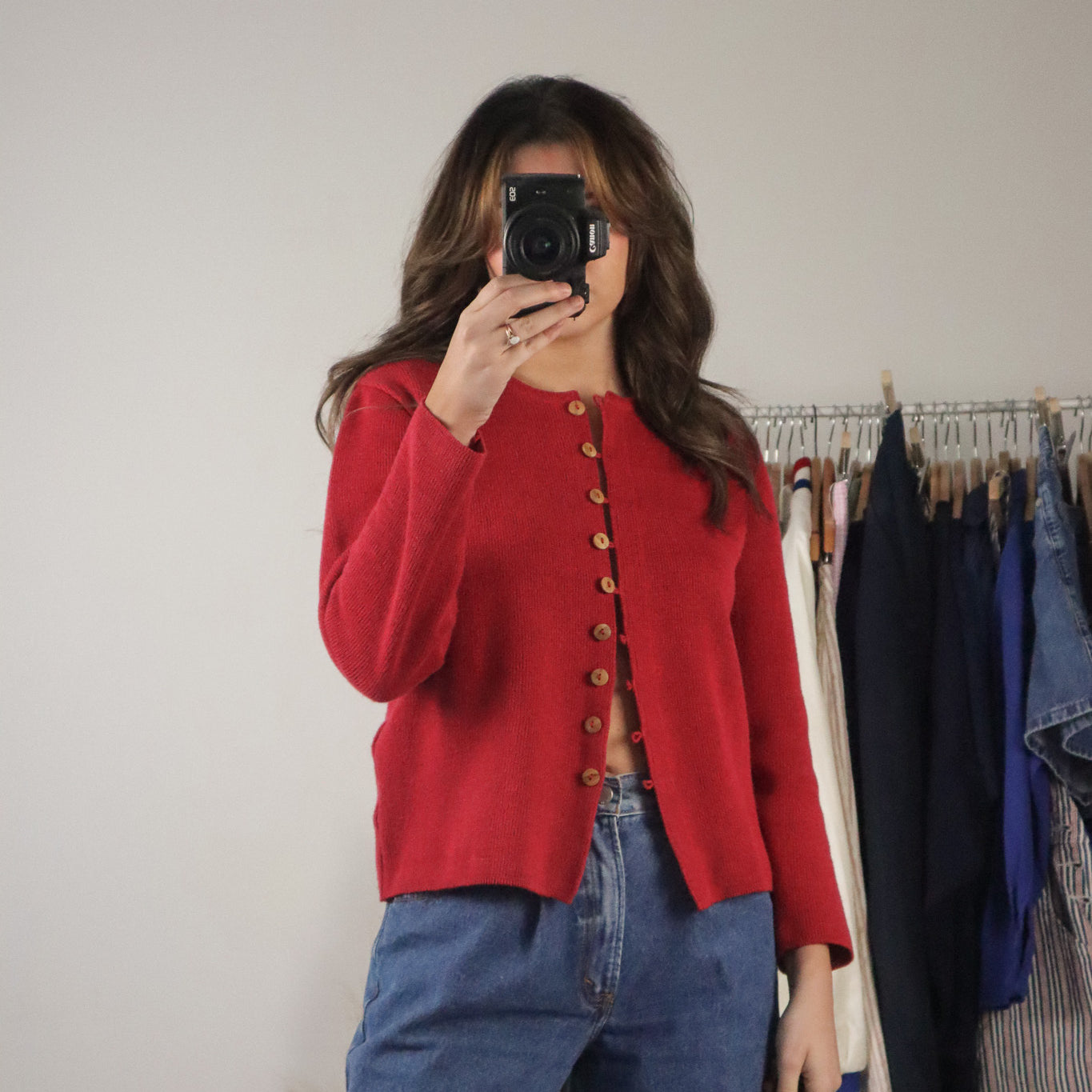 Vintage x Linen Blend Cardigan (S)