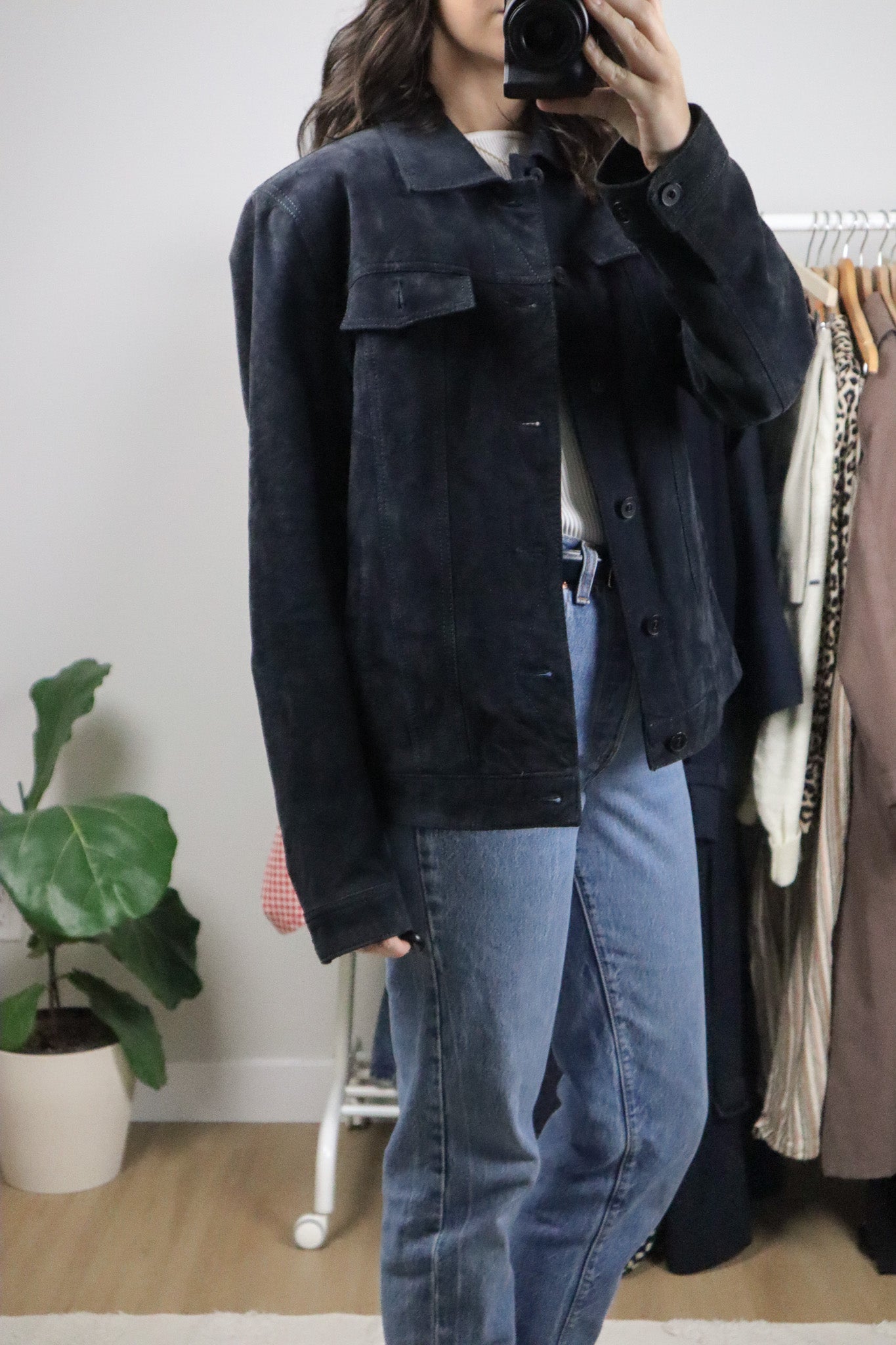 Vintage x Danier x Suede Trucker Jacket (M)