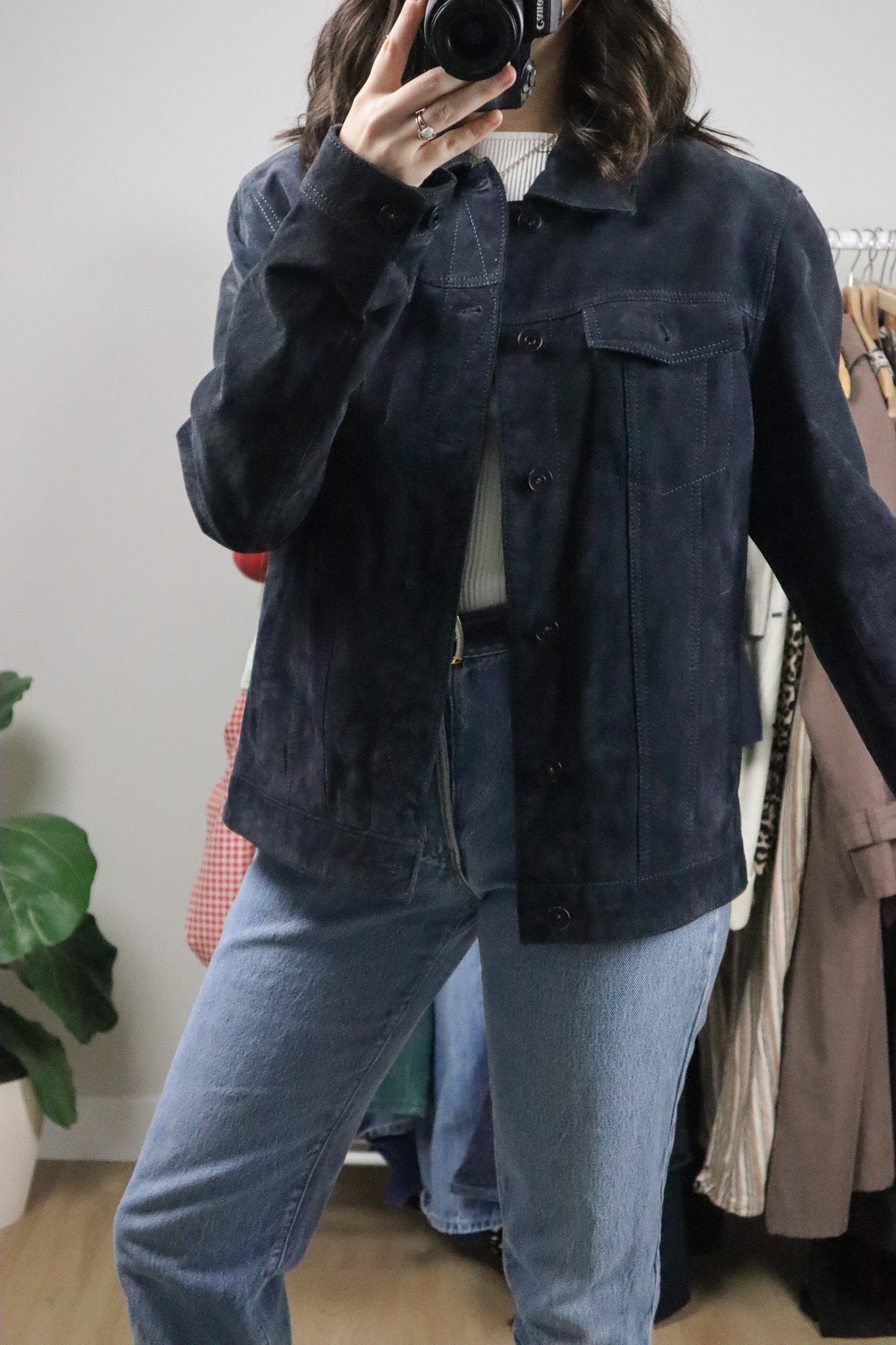 Vintage x Danier x Suede Trucker Jacket (M)
