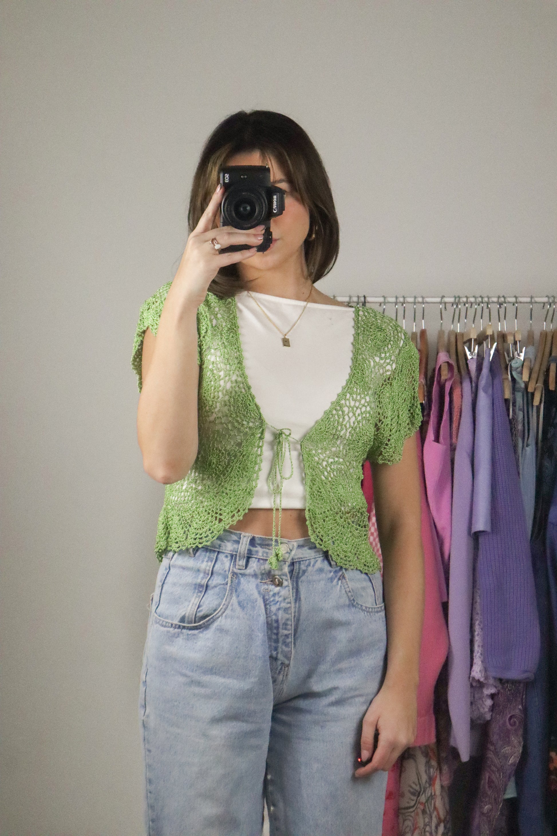 Vintage x Crochet Cardigan (S)