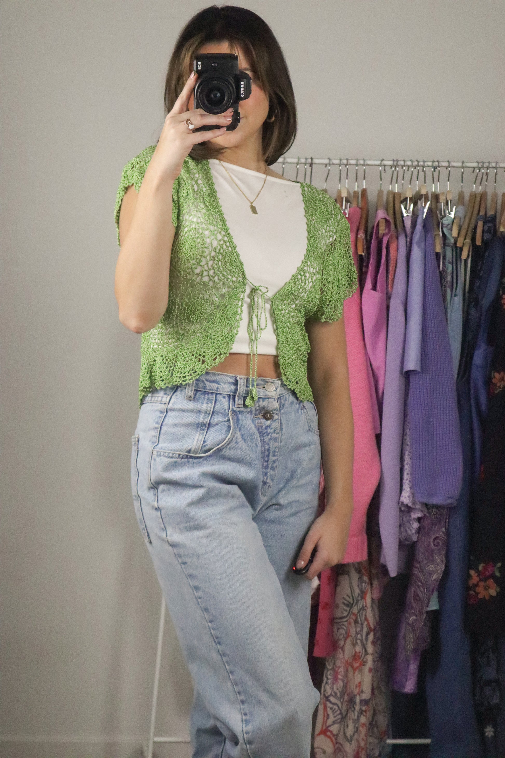 Vintage x Crochet Cardigan (S)