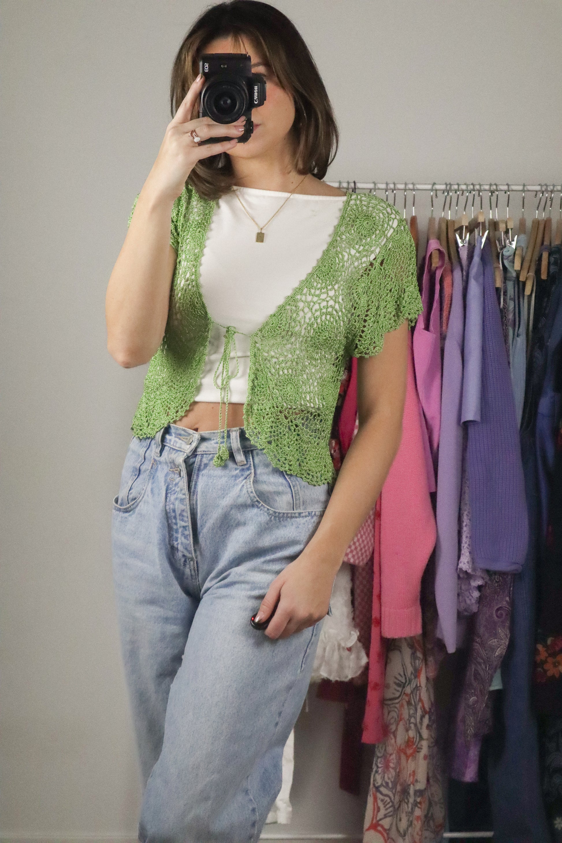 Vintage x Crochet Cardigan (S)