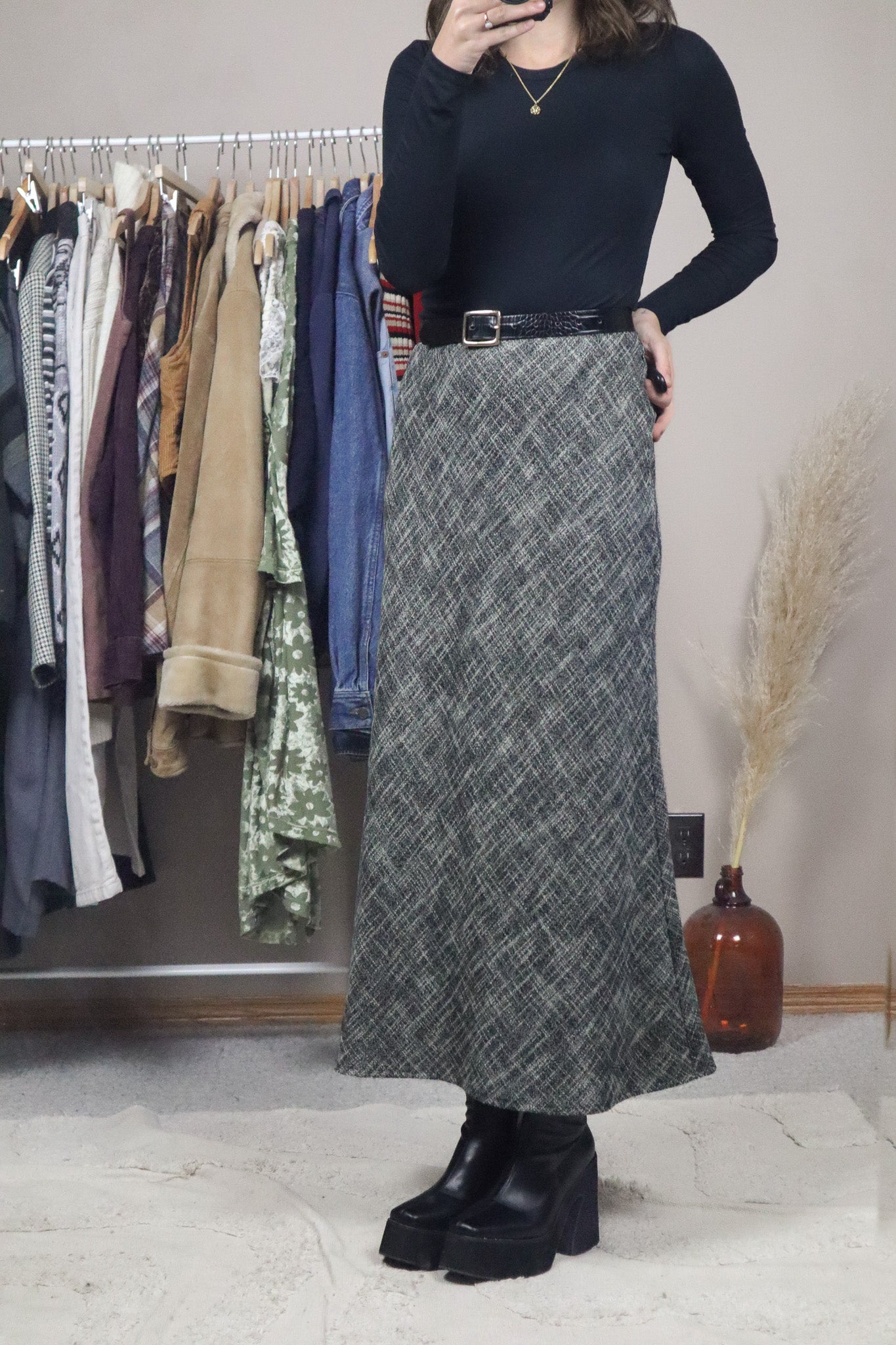 Modern x Tweed Maxi Skirt (8/10)
