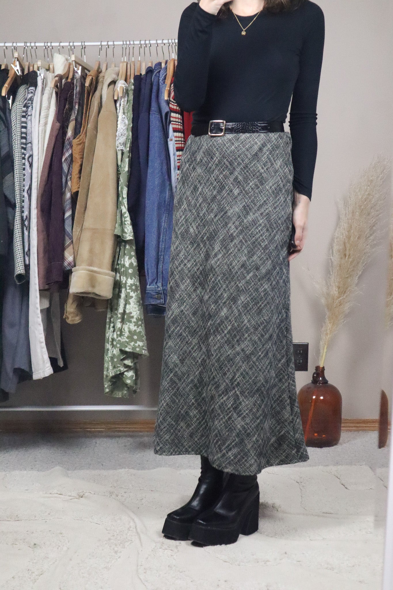 Modern x Tweed Maxi Skirt (8/10)