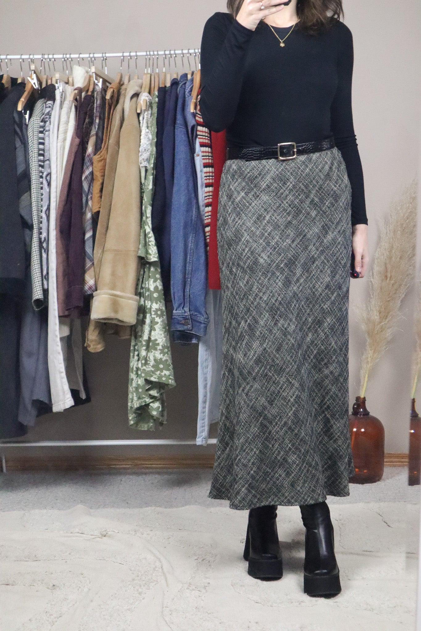 Modern x Tweed Maxi Skirt (8/10)