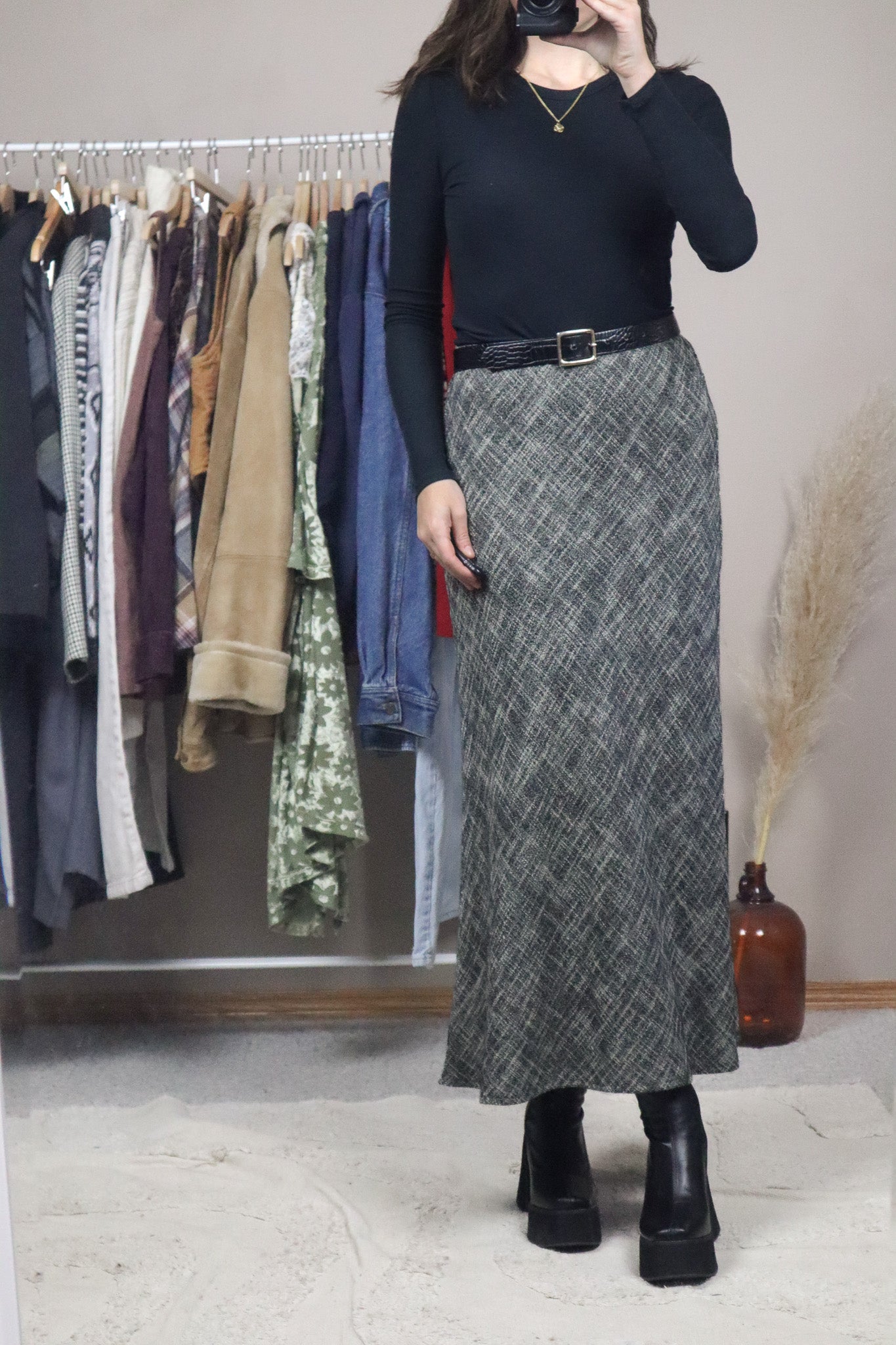 Modern x Tweed Maxi Skirt (8/10)