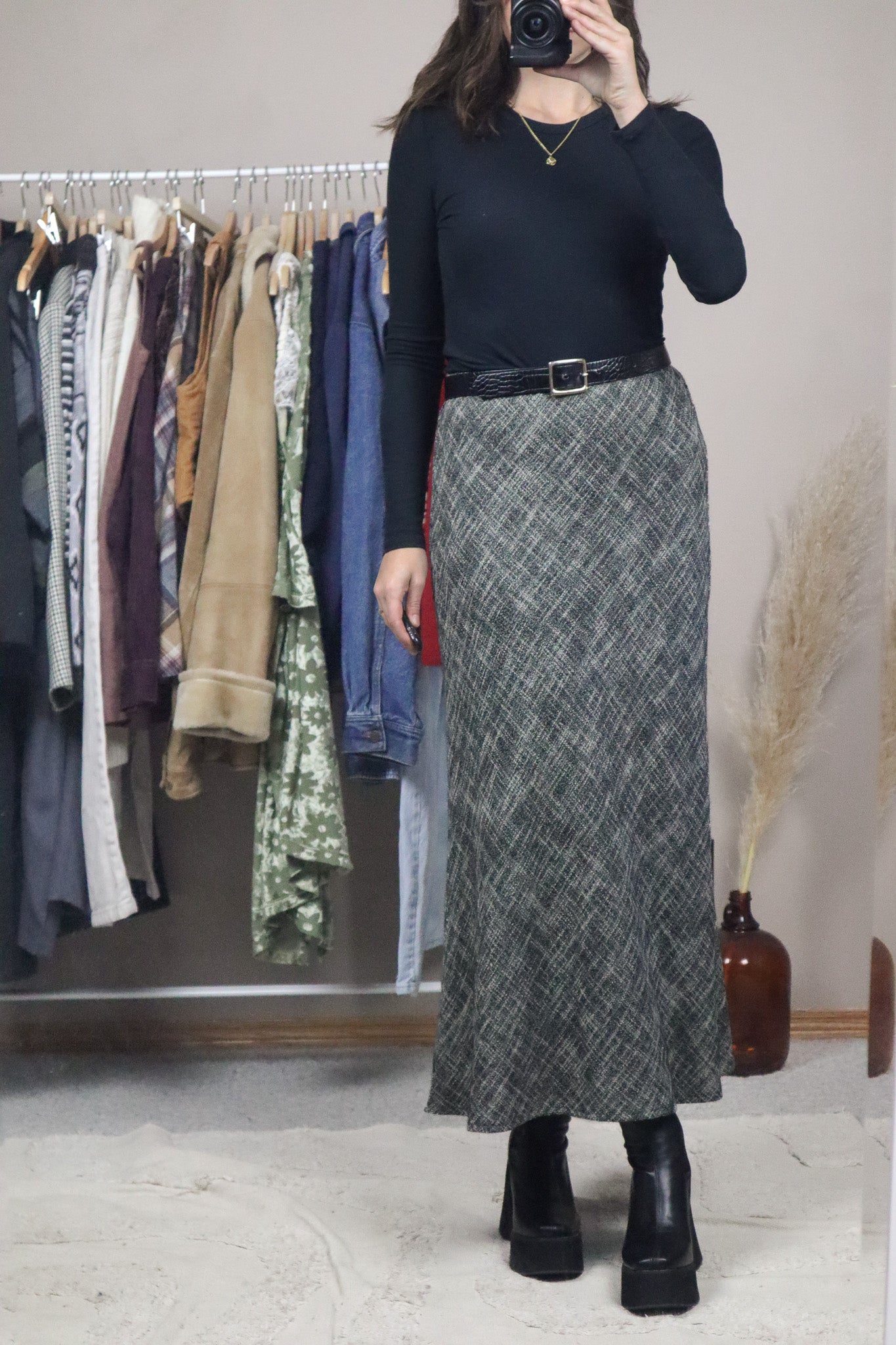 Modern x Tweed Maxi Skirt (8/10)