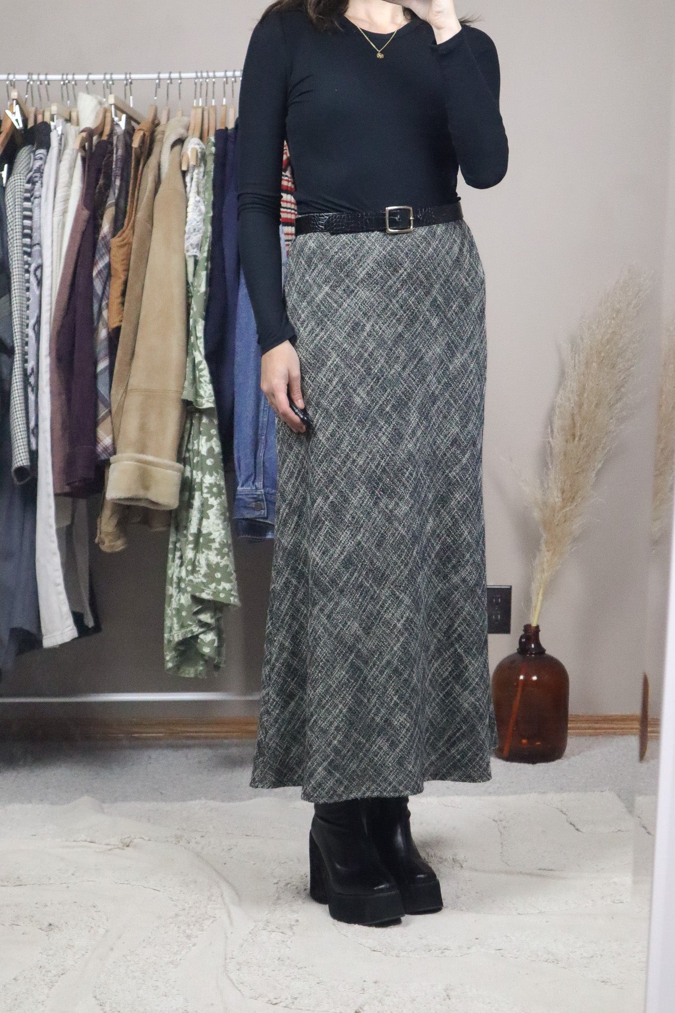 Modern x Tweed Maxi Skirt (8/10)