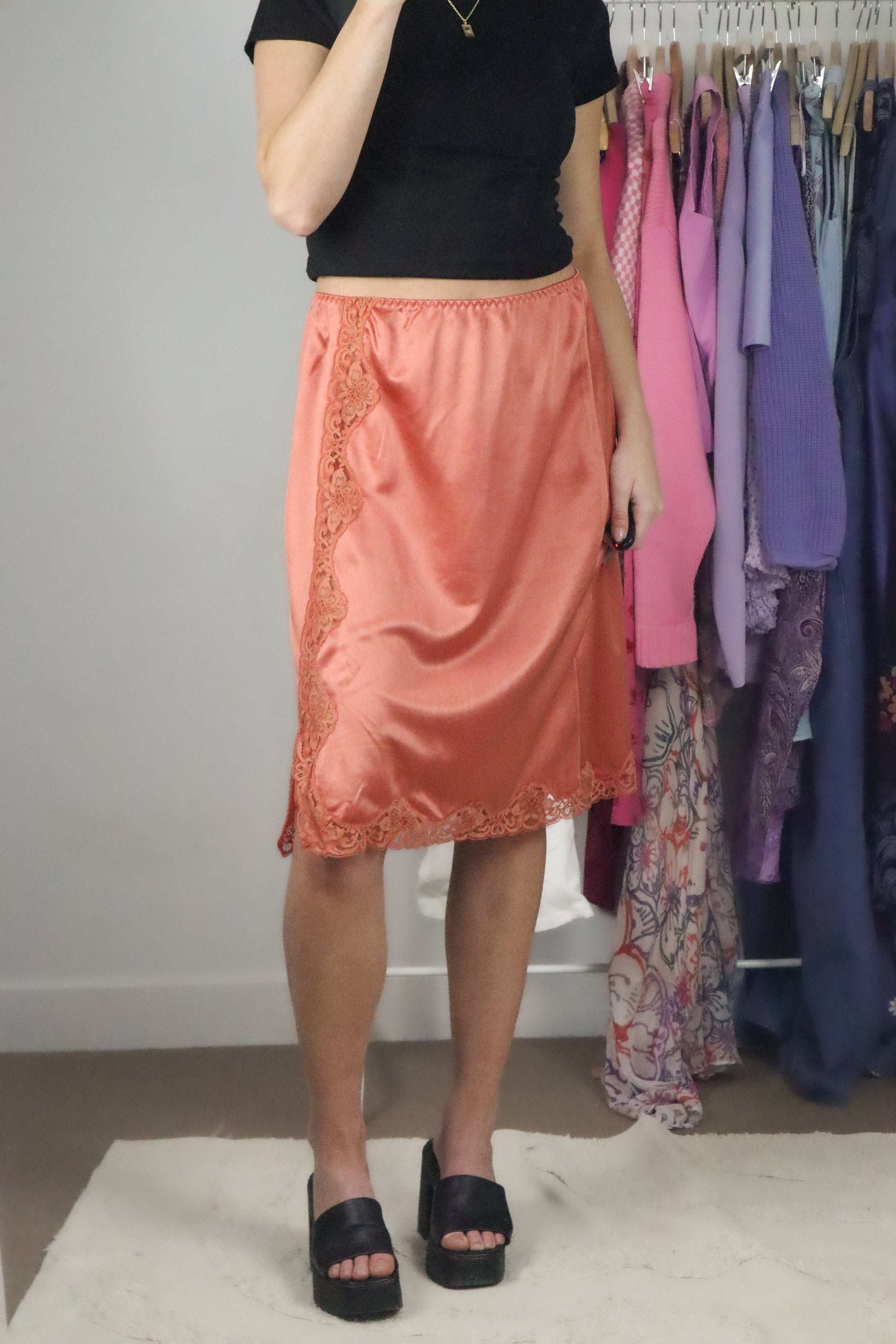 Made in the UK x Vintage x Satin Lace Slip (30/32)