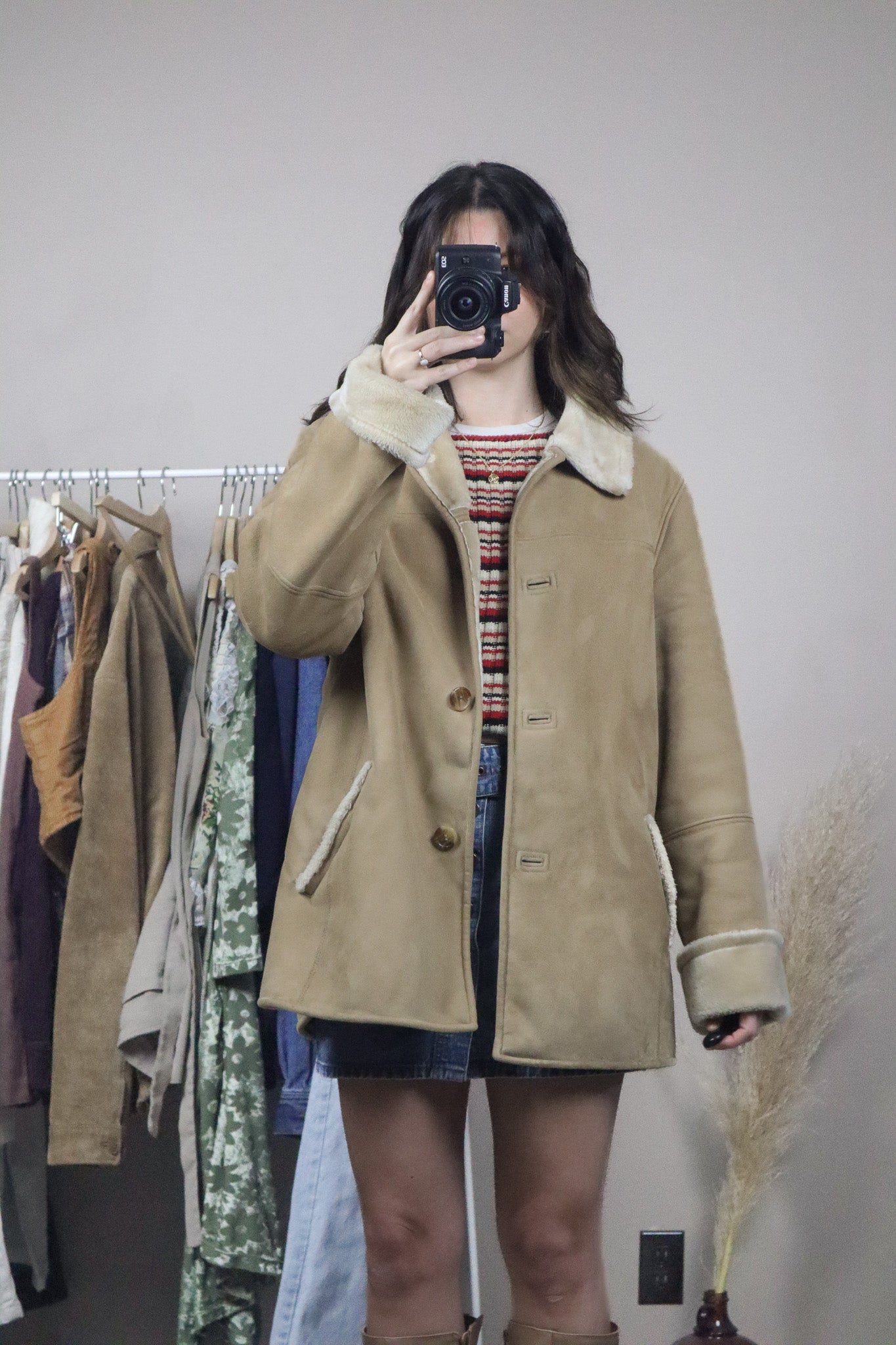 Vintage x Faux Suede Jacket (L)