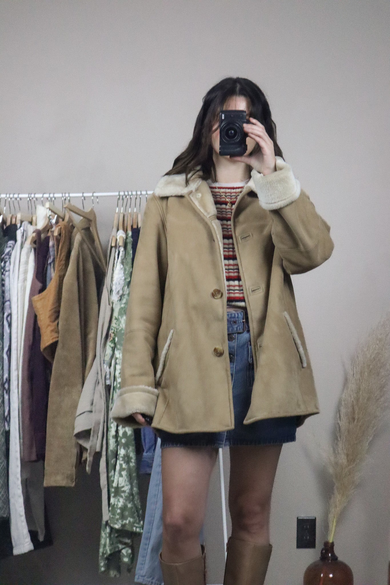 Vintage x Faux Suede Jacket (L)