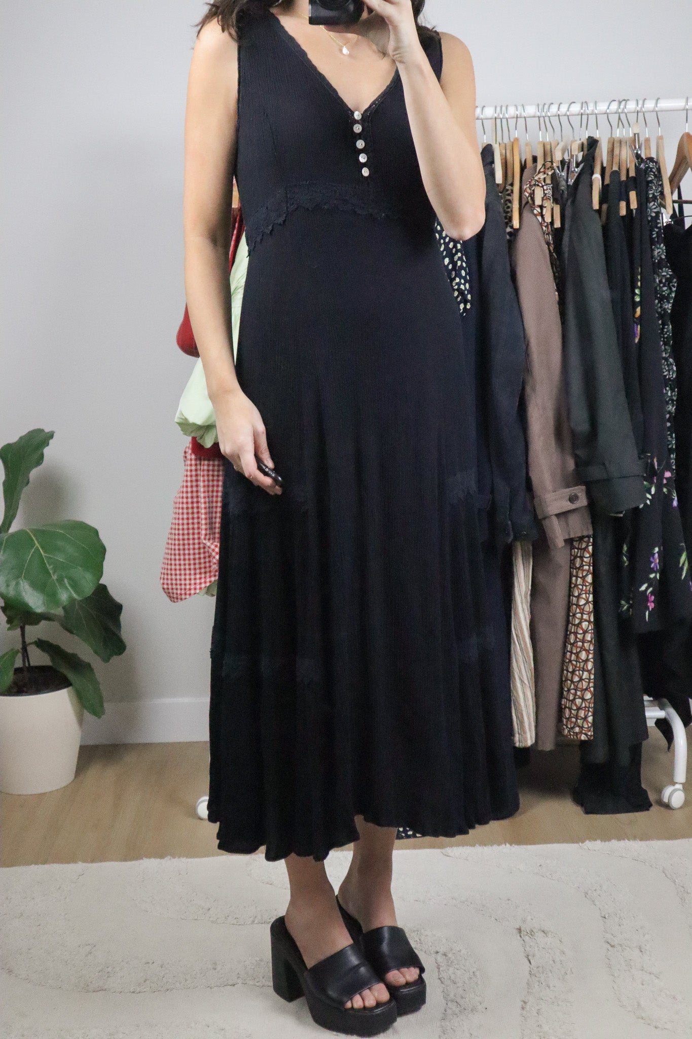 Vintage x Crinkle/Lace Maxi Dress (8)