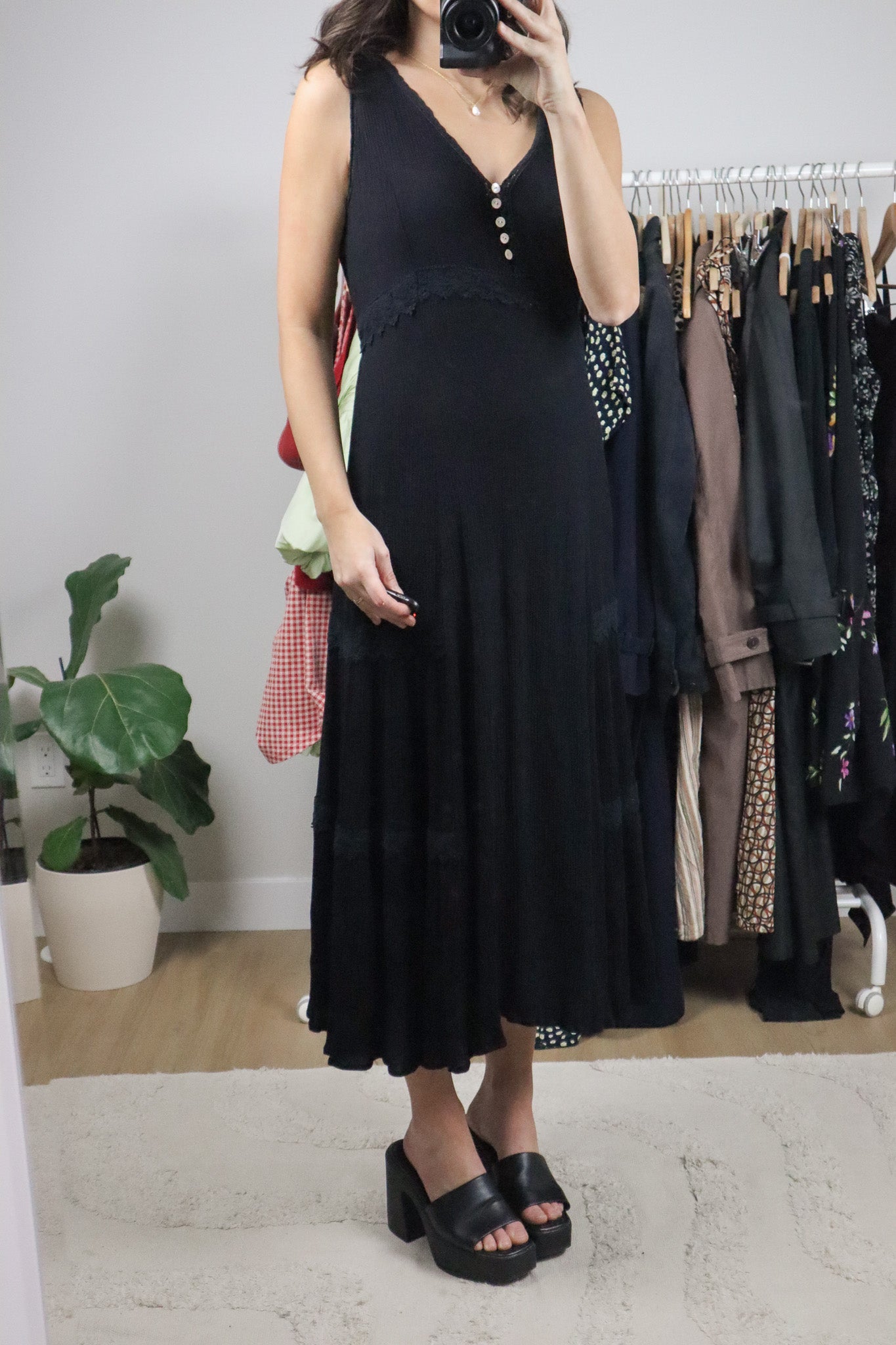 Vintage x Crinkle/Lace Maxi Dress (8)