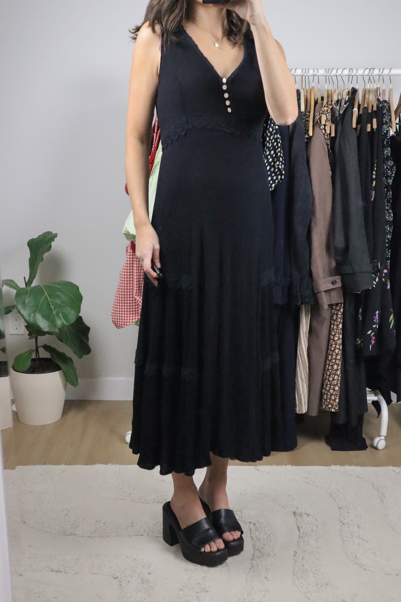 Vintage x Crinkle/Lace Maxi Dress (8)