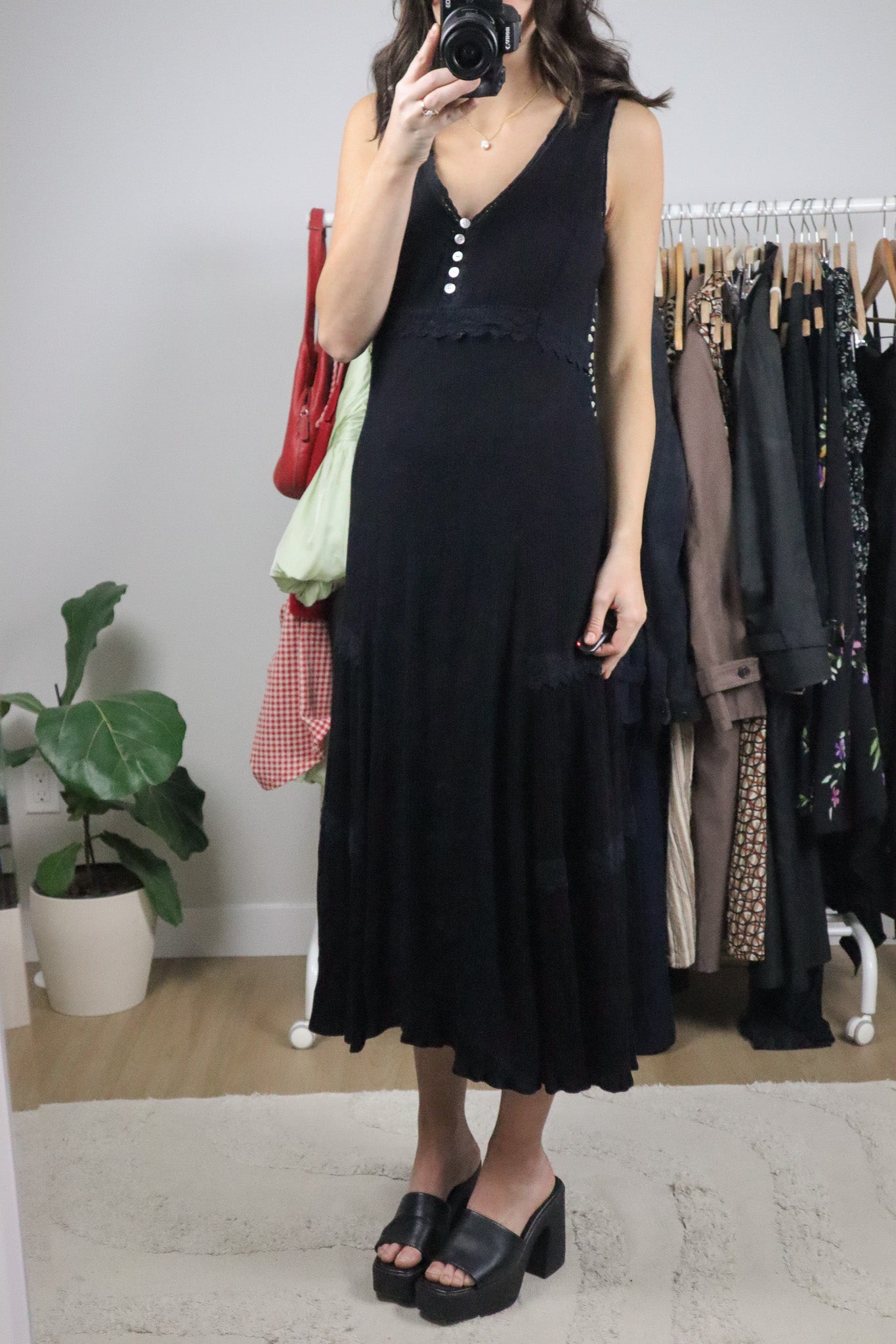Vintage x Crinkle/Lace Maxi Dress (8)