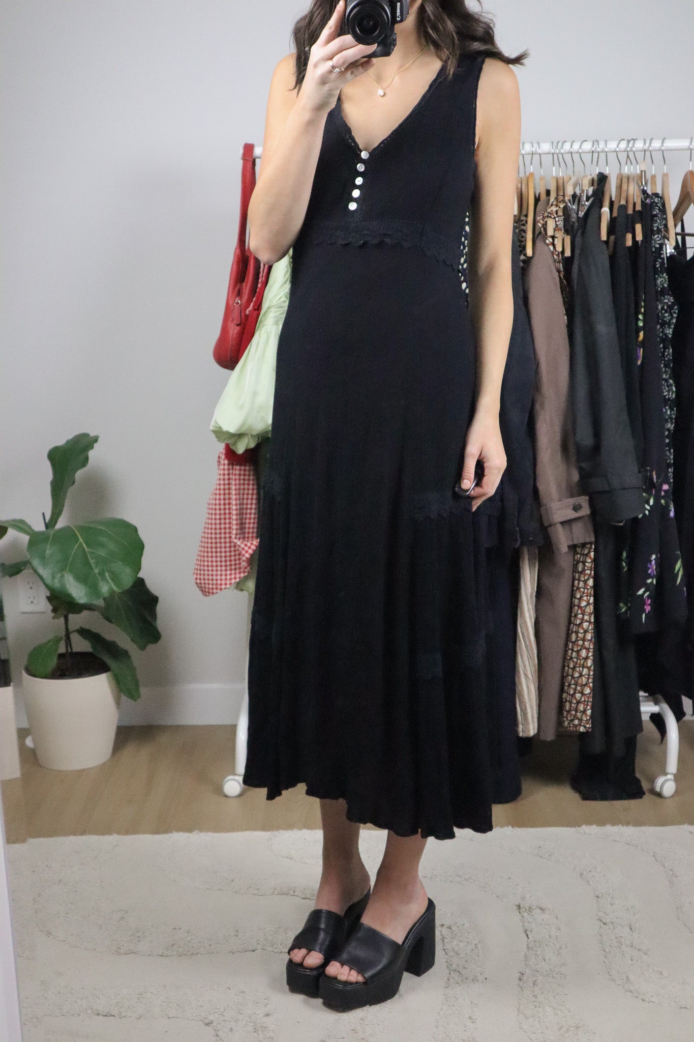 Vintage x Crinkle/Lace Maxi Dress (8)